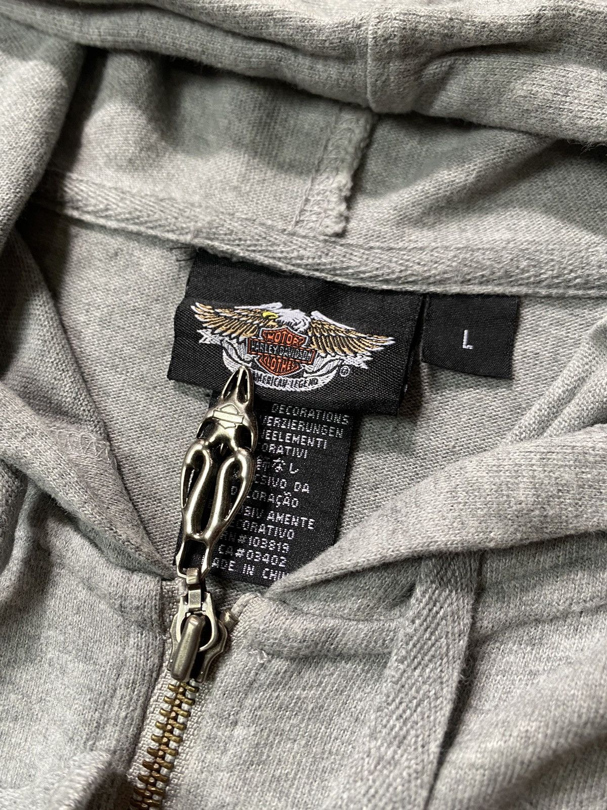 Harley Davidson × If Six Was Nine Y2K Harley Davidson Tribal Zip Hoodie Size L / US 10 / IT 46 - 8 Thumbnail