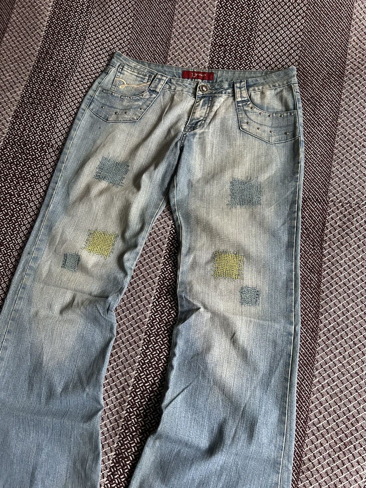 Vintage Vintage Y2K Distressed Faded Jeans Unisex Flared Streetwear Size US 32 / EU 48 - 3 Thumbnail