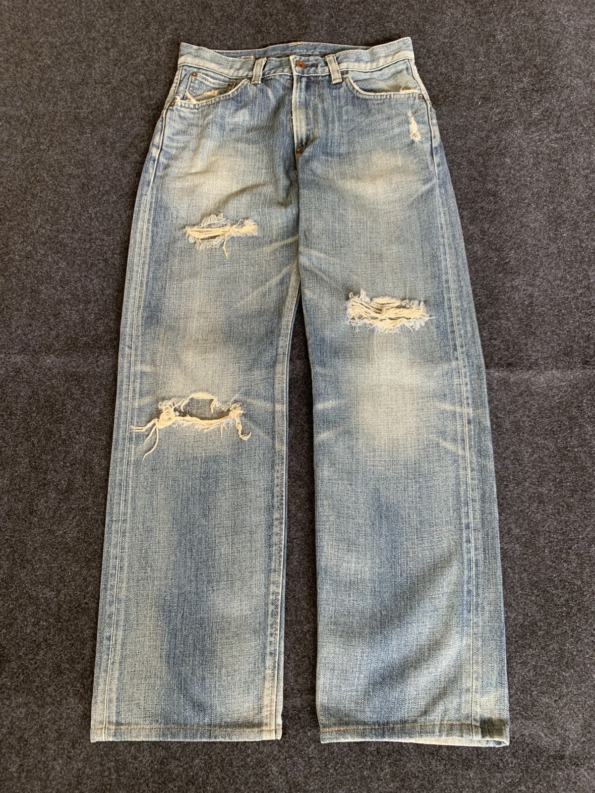 Pre-owned Distressed Denim X Edwin Distressed Edwin 505 Selvedge In Check