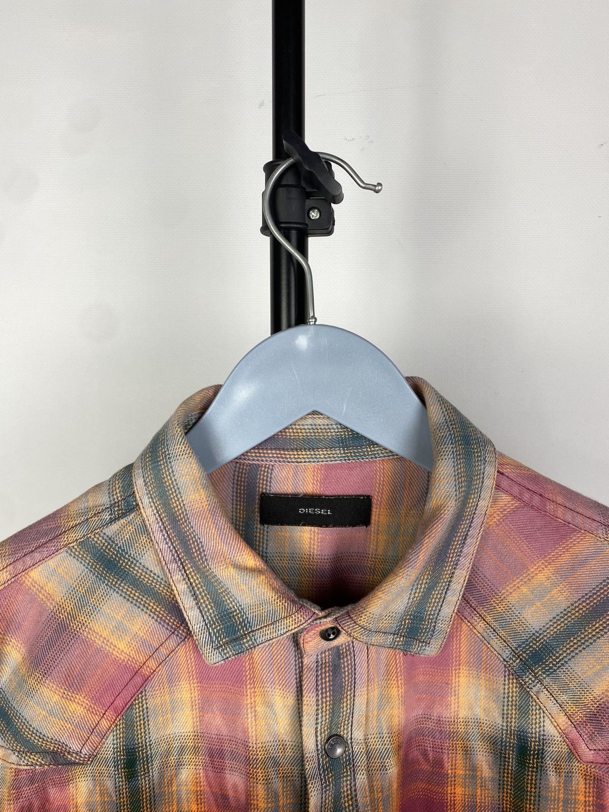 Diesel × Flannel × Vintage 🇺🇸 Vintage 90s Rare DIESEL Flannel Button Up Shirt Rare Retro Size US L / EU 52-54 / 3 - 6 Thumbnail
