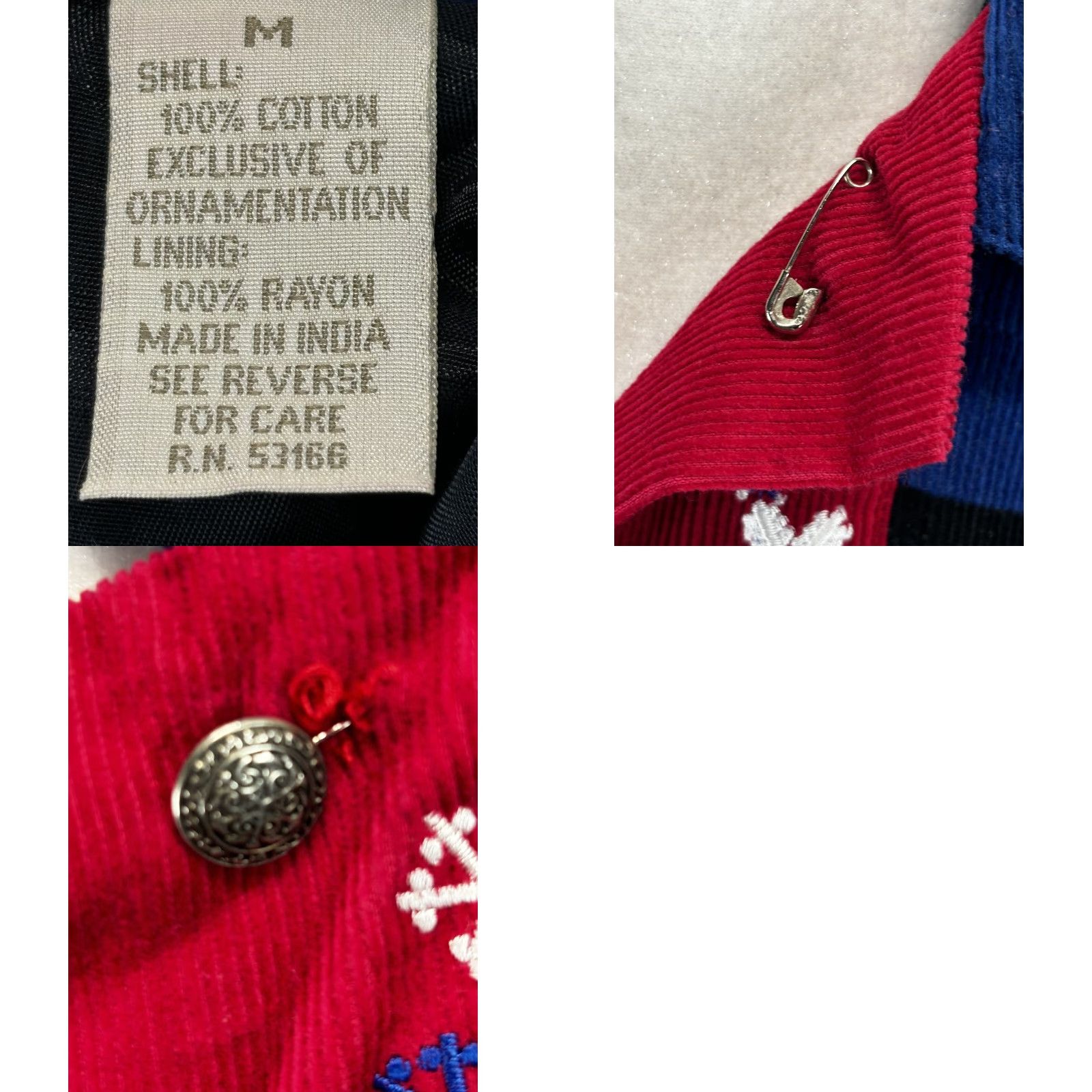 Vintage VINTAGE Khaki Rose Corduroy Christmas Vest Medium Beige Holiday Womens Size M / US 6-8 / IT 42-44 - 8 Thumbnail