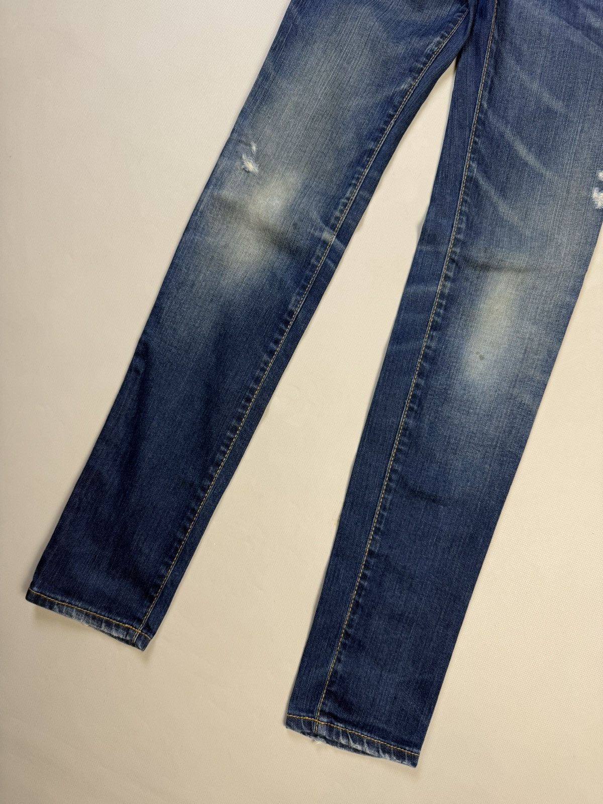 Dsquared2 Dsquared Distressed Denim Low Rise Skinny Biker Jeans Pants Size 25" / US 0 / IT 36 - 3 Thumbnail