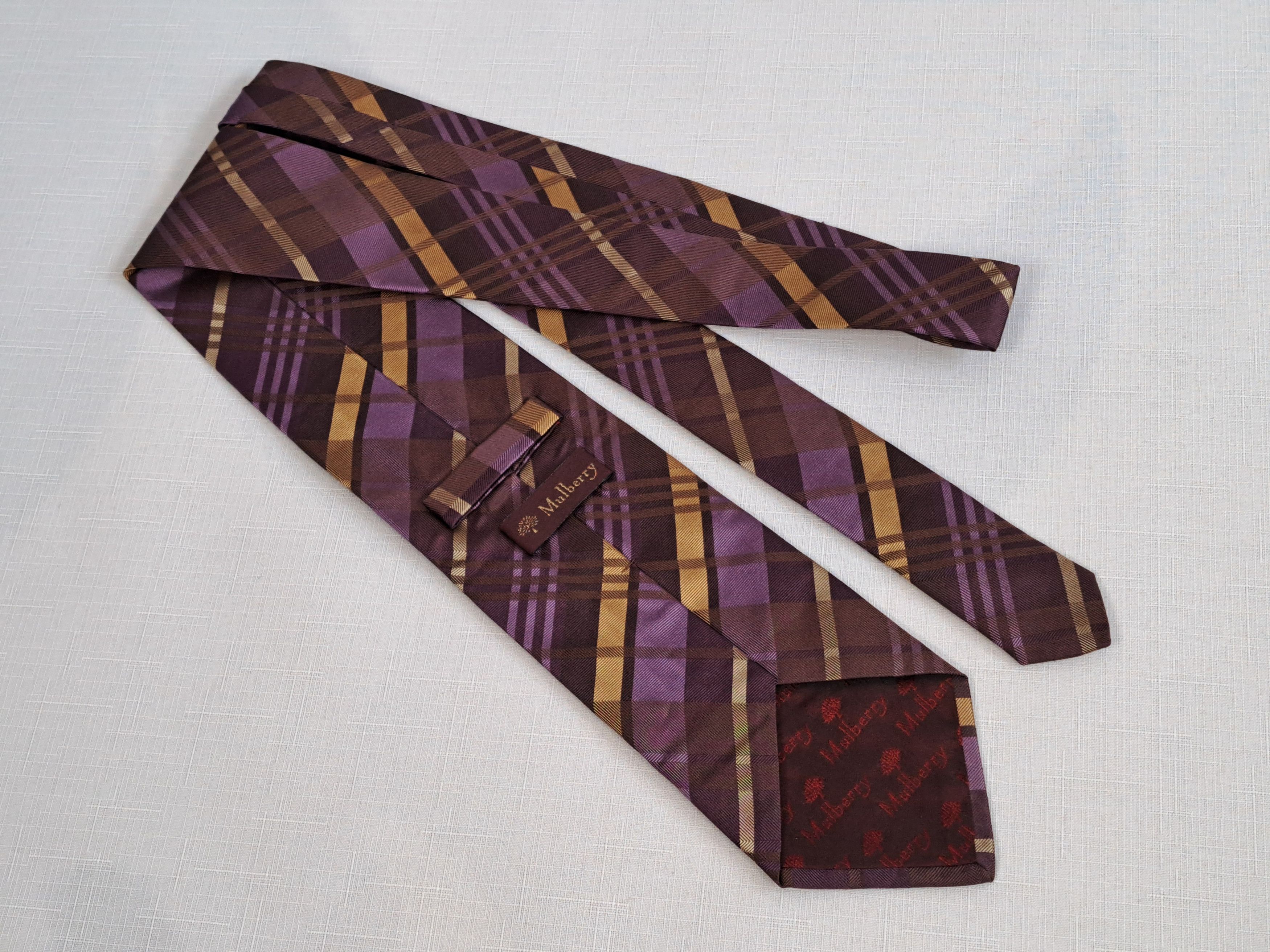 Mulberry × Vintage Mulberry vintage silk tie. Size ONE SIZE - 4 Thumbnail
