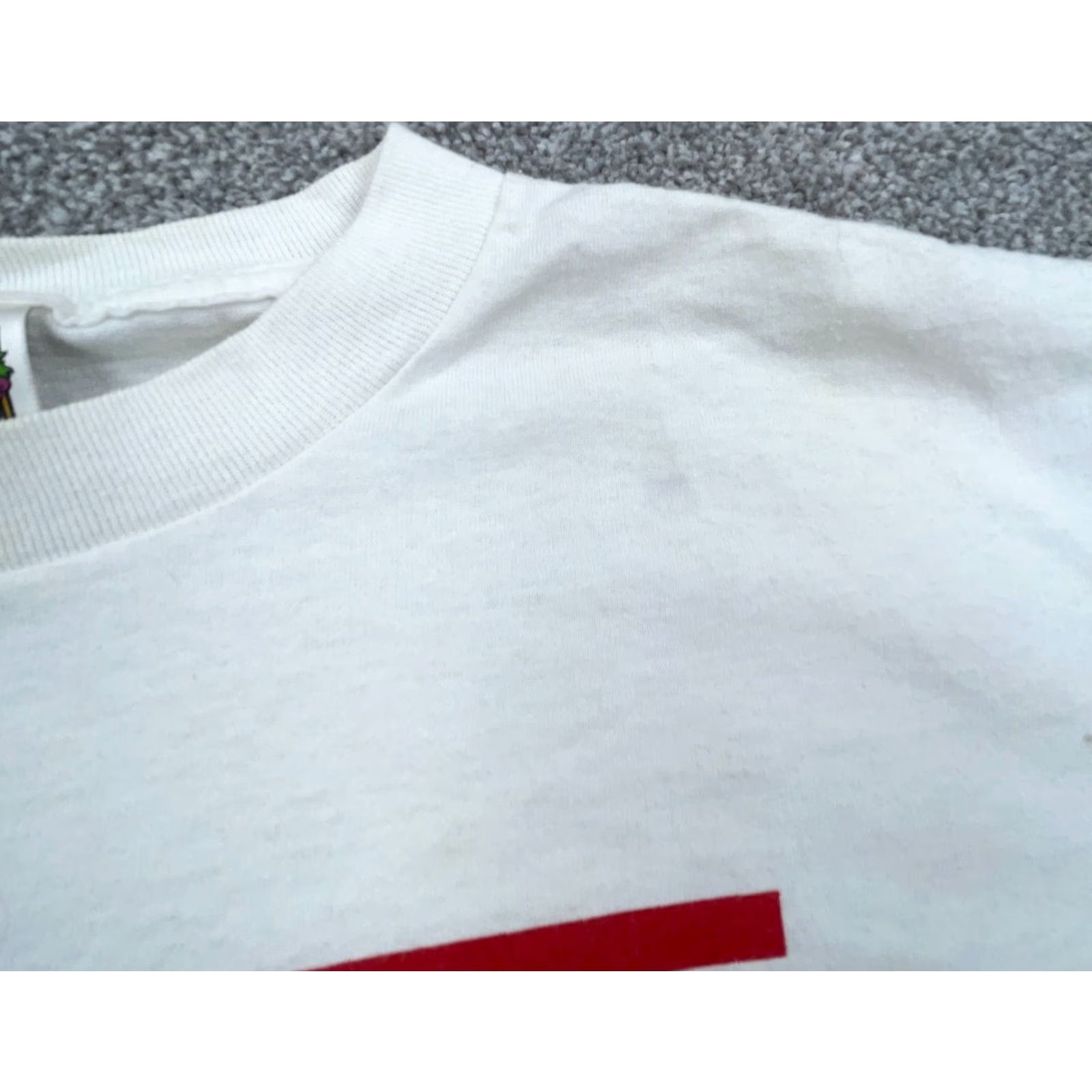 Fruit Of The Loom VINTAGE Fruit of the Loom Dare Shirt Men M White Tee USA Flag Lion Drugs Police Y2K 2000s 90s Hipster Retro Logo Sh etc Size US M / EU 48-50 / 2 - 7 Thumbnail