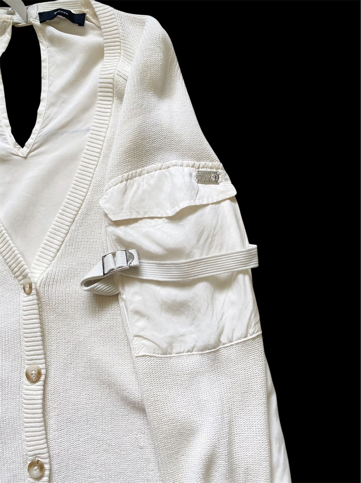 Diesel Diesel Avant-Garde Paneled Buckle Hybrid Cardigan - UNISEX Size S / US 4 / IT 40 - 5 Thumbnail