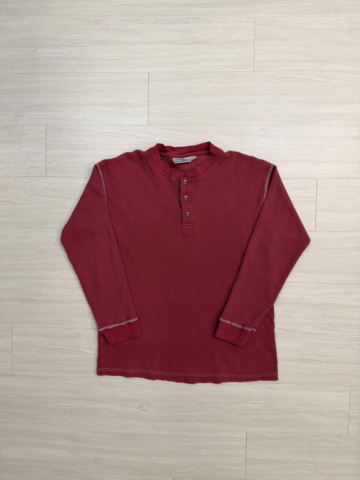 Other 90’s Vintage Red Henley Thermal Shirt Size US XL / EU 56 / 4 - 1 Thumbnail