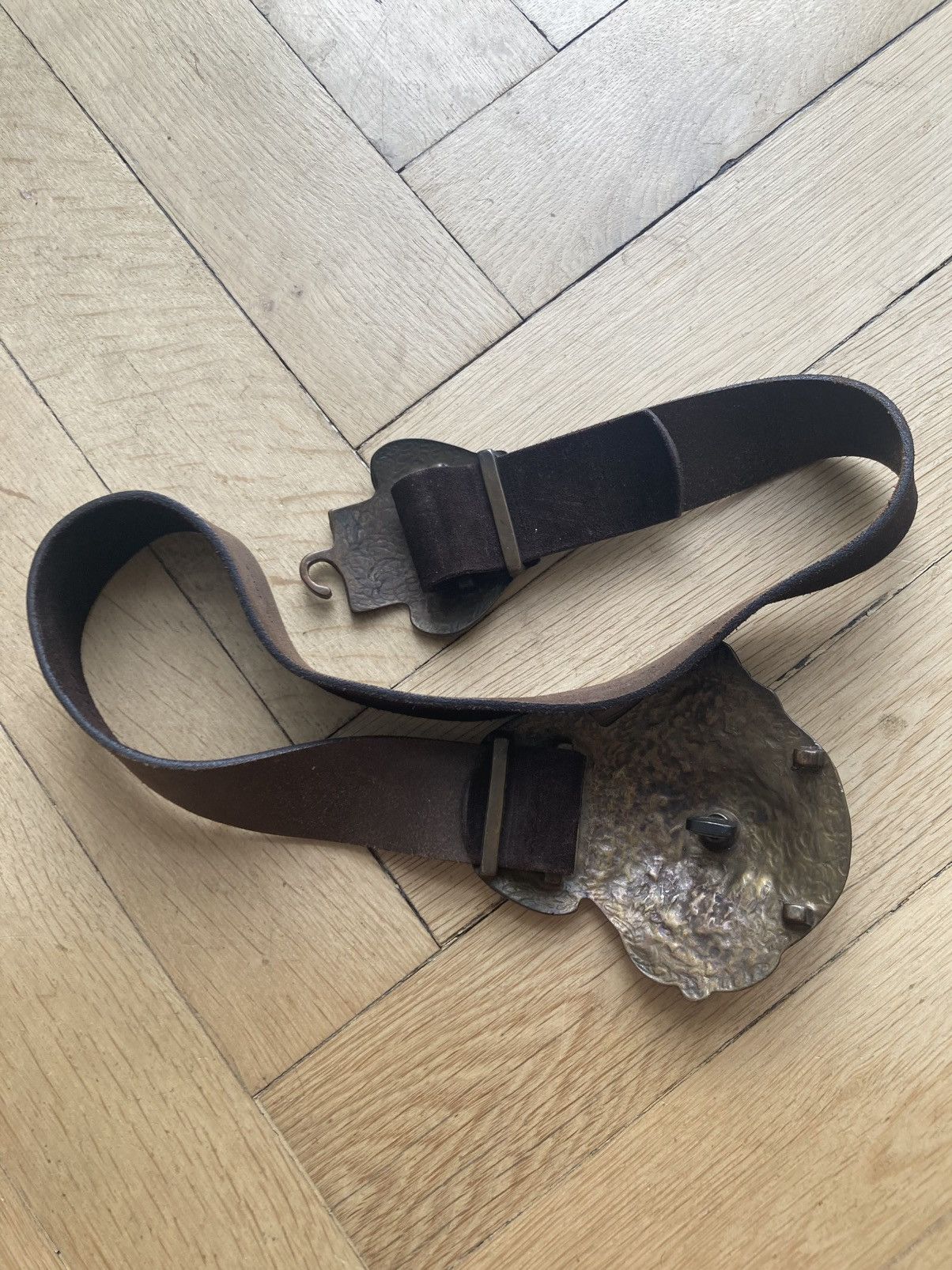 Hugo HUGO by HUGO BOSS runway suede boho belt with big buckle Size ONE SIZE - 8 Thumbnail