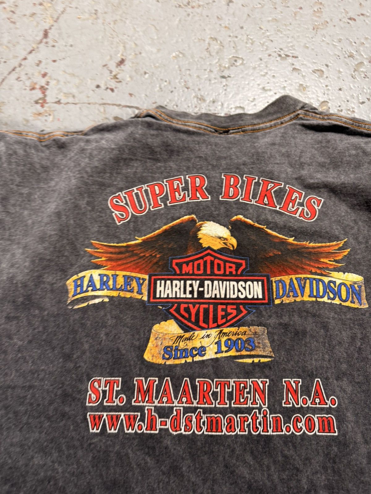 Harley Davidson Harley Davidson Oversized Knucklehead Motorcycle Engine Tee Size US XL / EU 56 / 4 - 7 Thumbnail