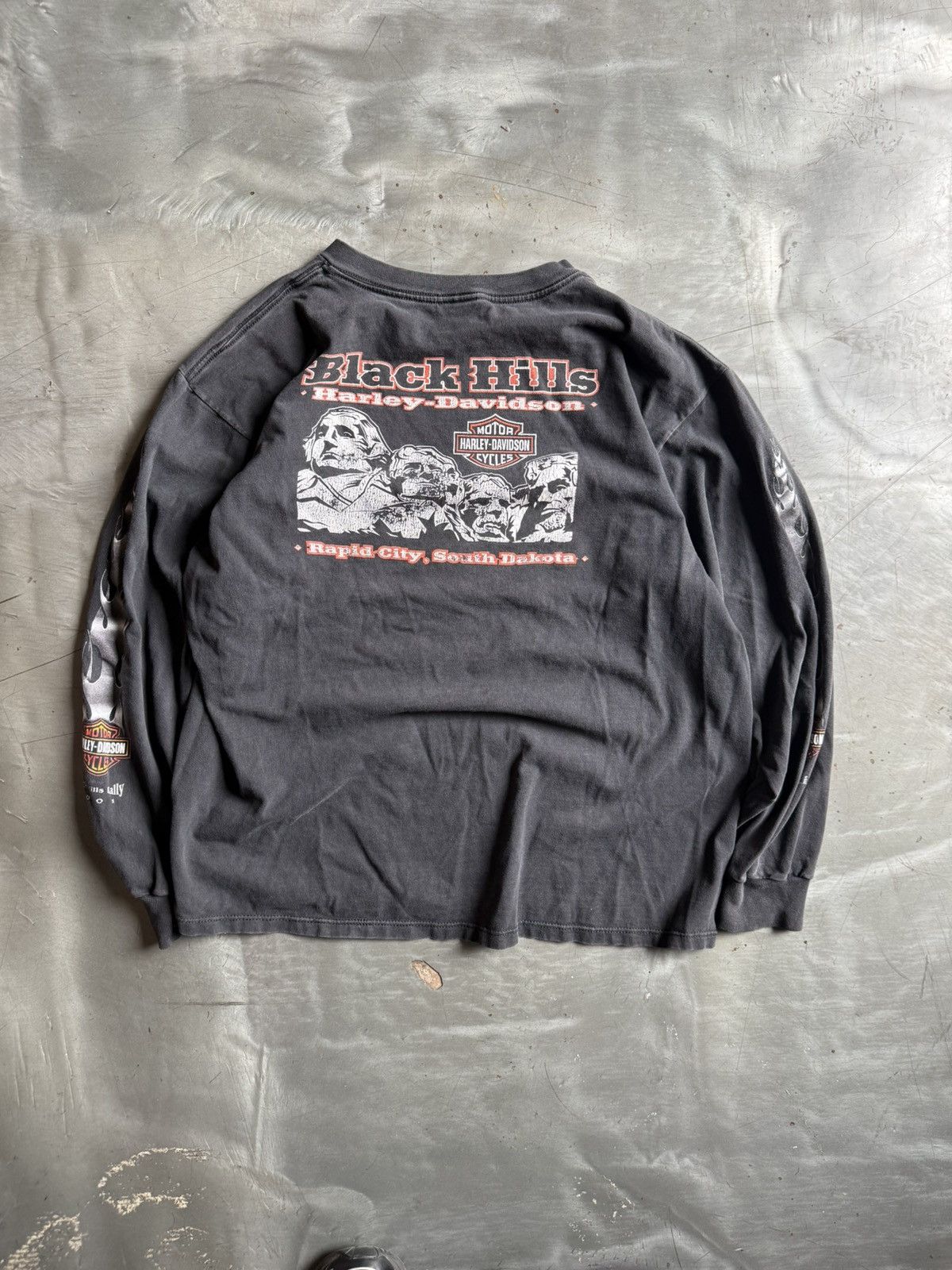 Harley Davidson Vintage Chrome Flame Sleeve Harley Davison Size US XL / EU 56 / 4 - 2 Thumbnail