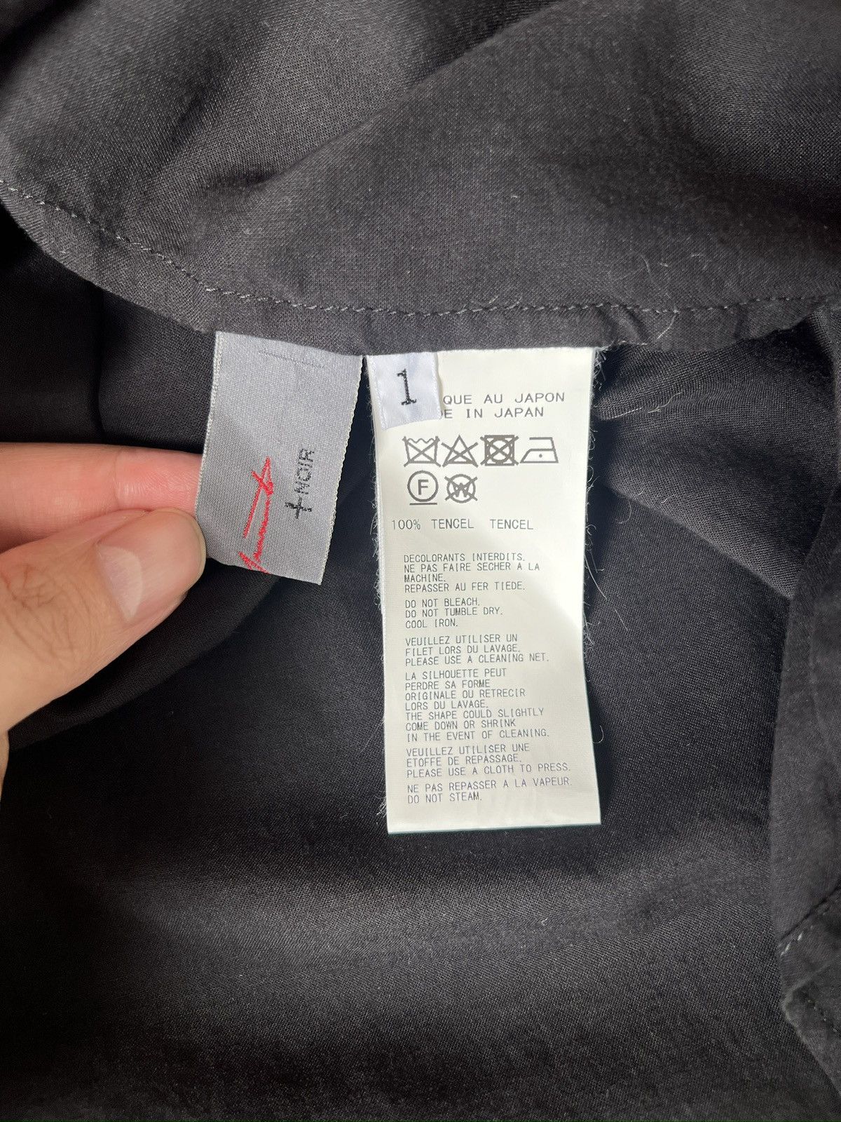 Yohji Yamamoto Yohji Yamamoto +Noir - CELLULOSE HALF LONG SHIRT DRESS Size XS / US 0-2 / IT 36-38 - 5 Thumbnail