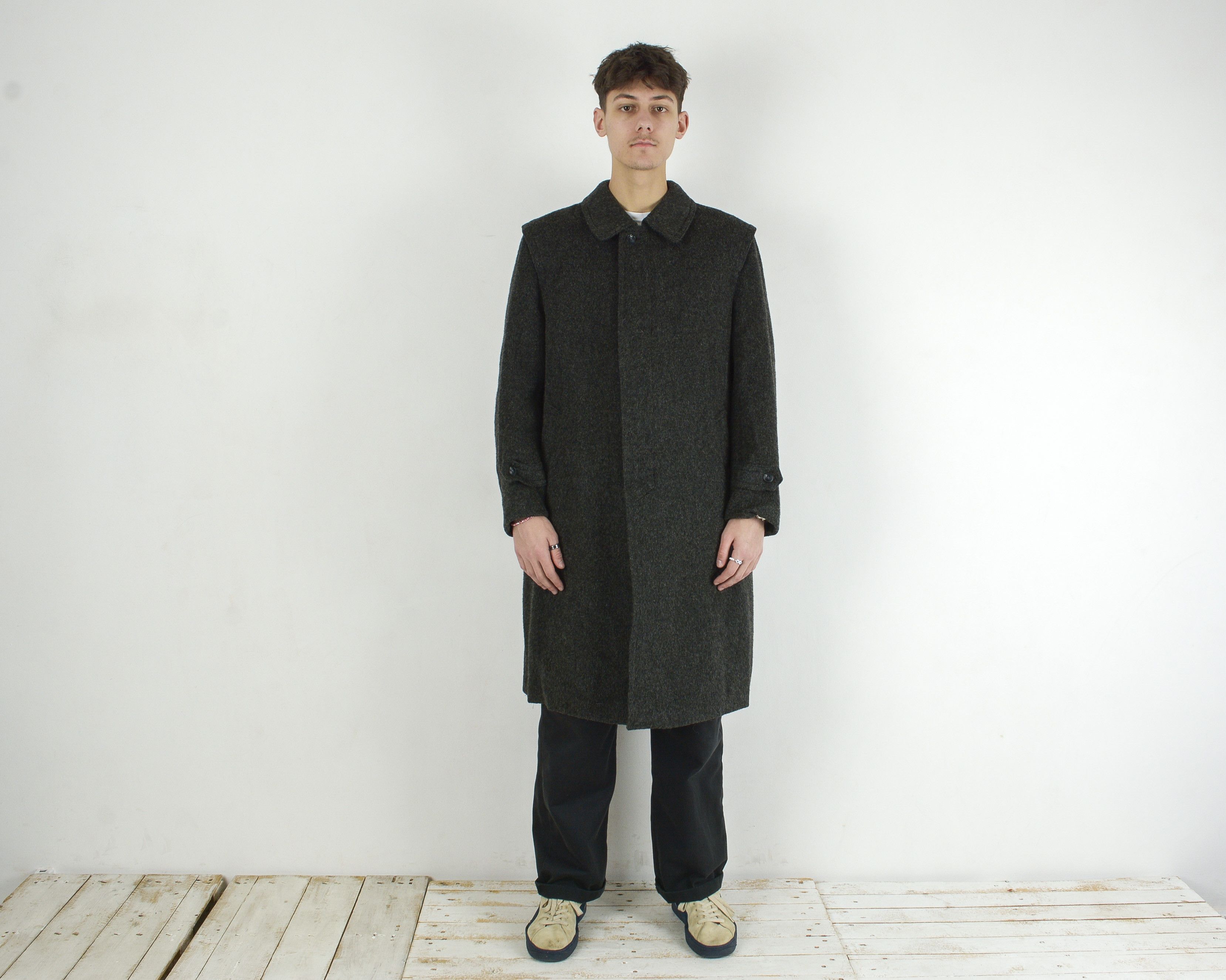 image of German x Vintage Oratop Weyrer Tyroler Loden L Wool Jacket Eu 52 Made Finland in Grey (Size Large)