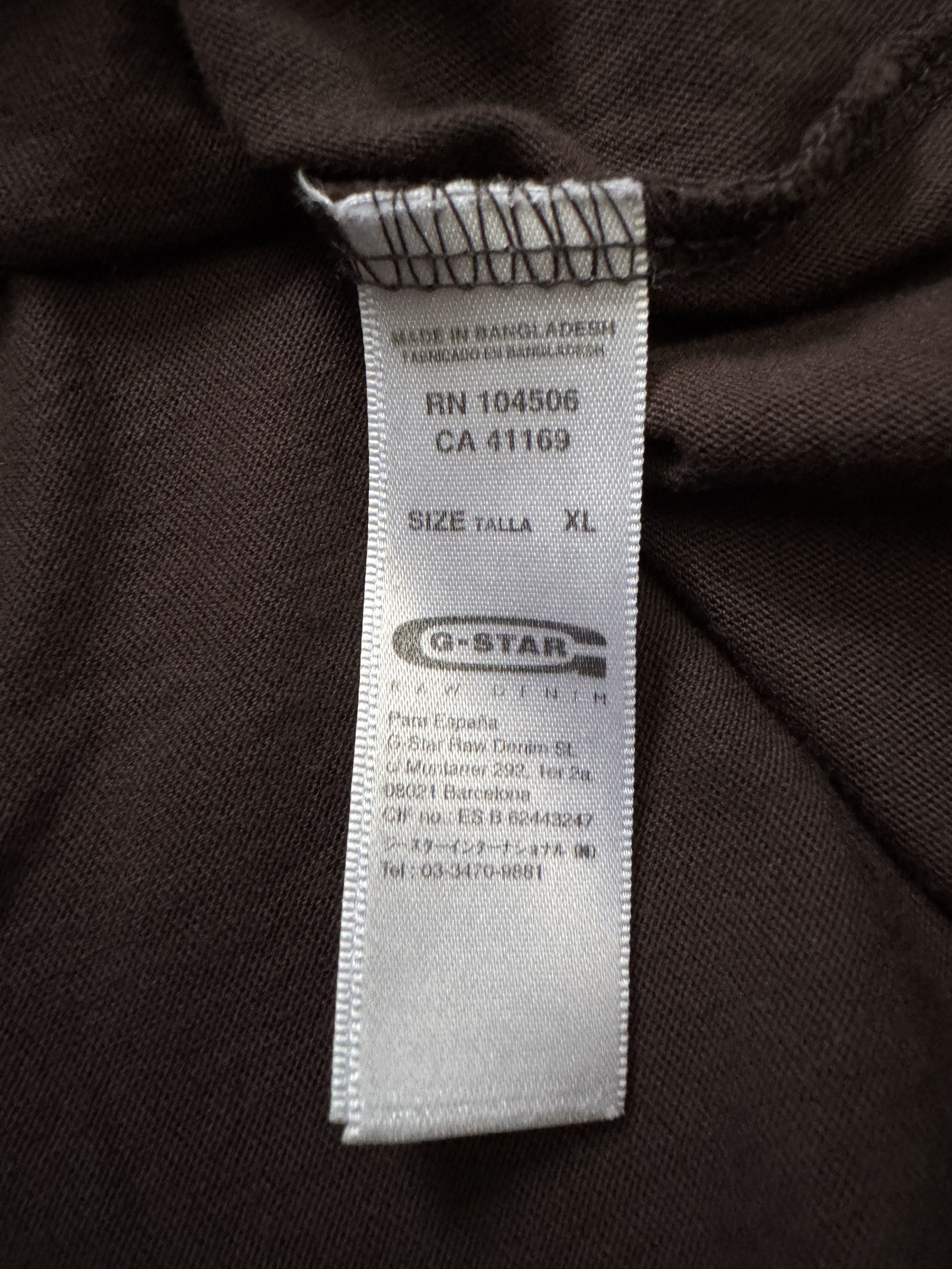 G-Star Vintage Gstar Raw Brown Tee Size US XL / EU 56 / 4 - 8 Thumbnail