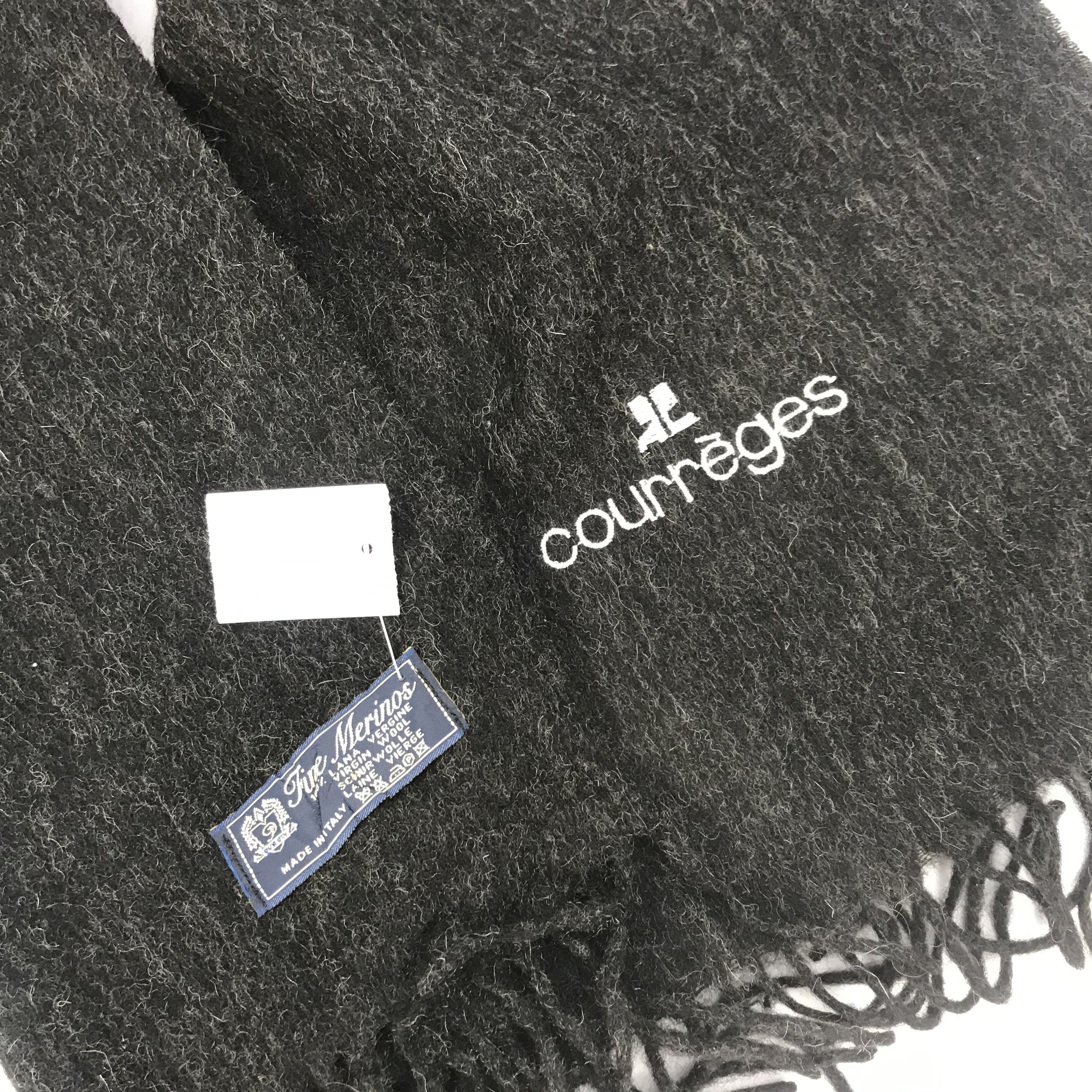 Courreges × Vintage Vintage Courreges Scarf Muffler Wool Cashmere Scarves Size ONE SIZE - 4 Thumbnail