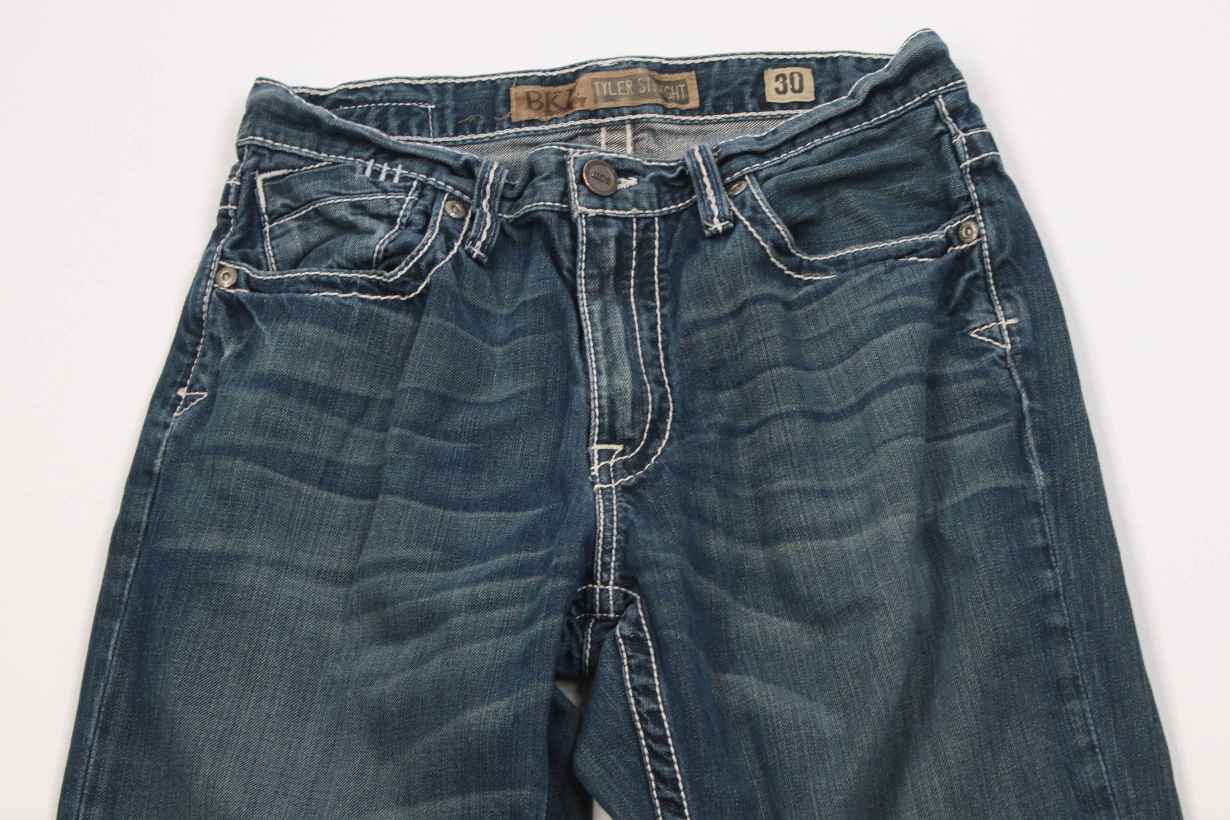 Vintage Buckle BKE Thick Stitch Tyler Straight Leg Denim Jeans Size US 30 / EU 46 - 2 Thumbnail