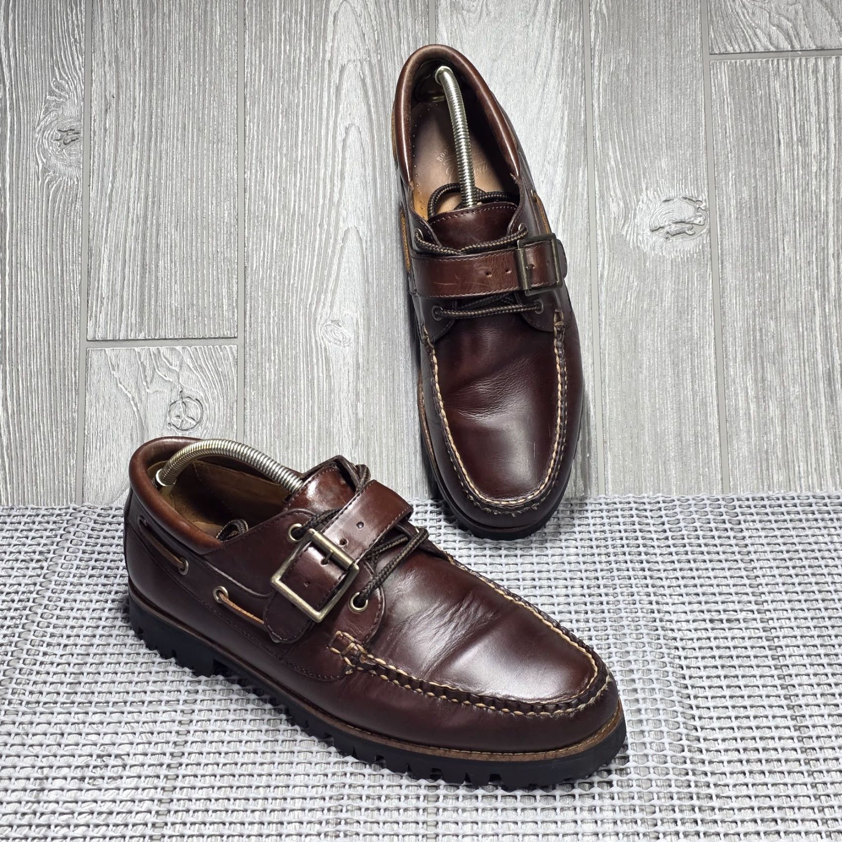 J.Crew J.CREW Hampshire Leather Dark Burgundy Buckle Derby Loafer Sz 10 Vibram Sole Leather Upper Leather Lining Dress Mens Shoes Size US 10 / EU 43 - 3 Thumbnail