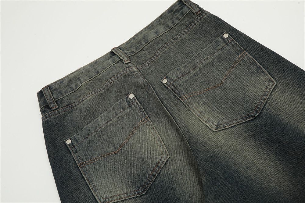 Japanese Brand × Jean Men's irregular stitching washed gradient cargo jeans Size US 32 / EU 48 - 5 Thumbnail