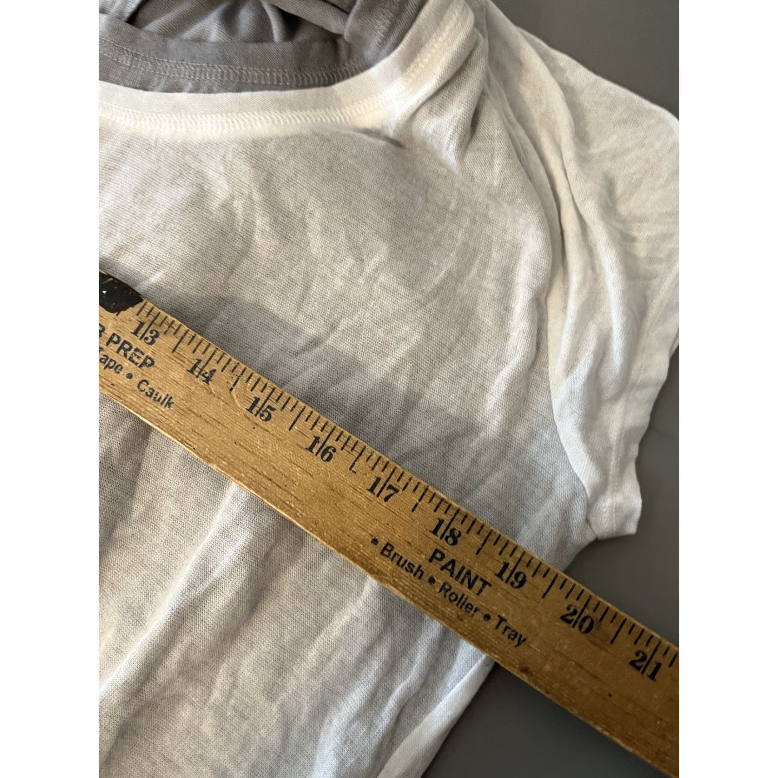 DKNY DKNY Jeans Shirt Women 2XL Gray/White Scoop Neck Short Sleeve Layered T-Shirt Womens Size XXL / US 16-18 / IT 52-54 - 5 Thumbnail