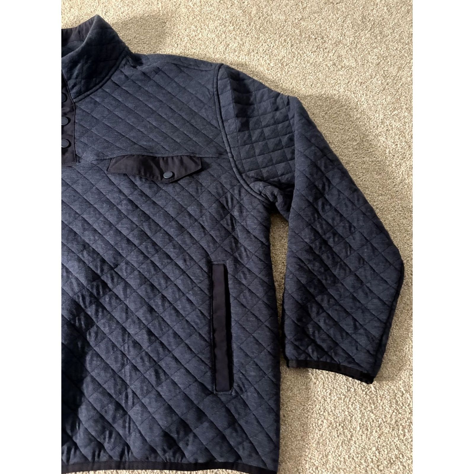 Vintage Ridgecut Toughwear Jacket Mens XL Blue Quilted Snap Puffer Workwear Outdoor Mid-Length Collared Pockets Casual Winter Size US XL / EU 56 / 4 - 3 Thumbnail