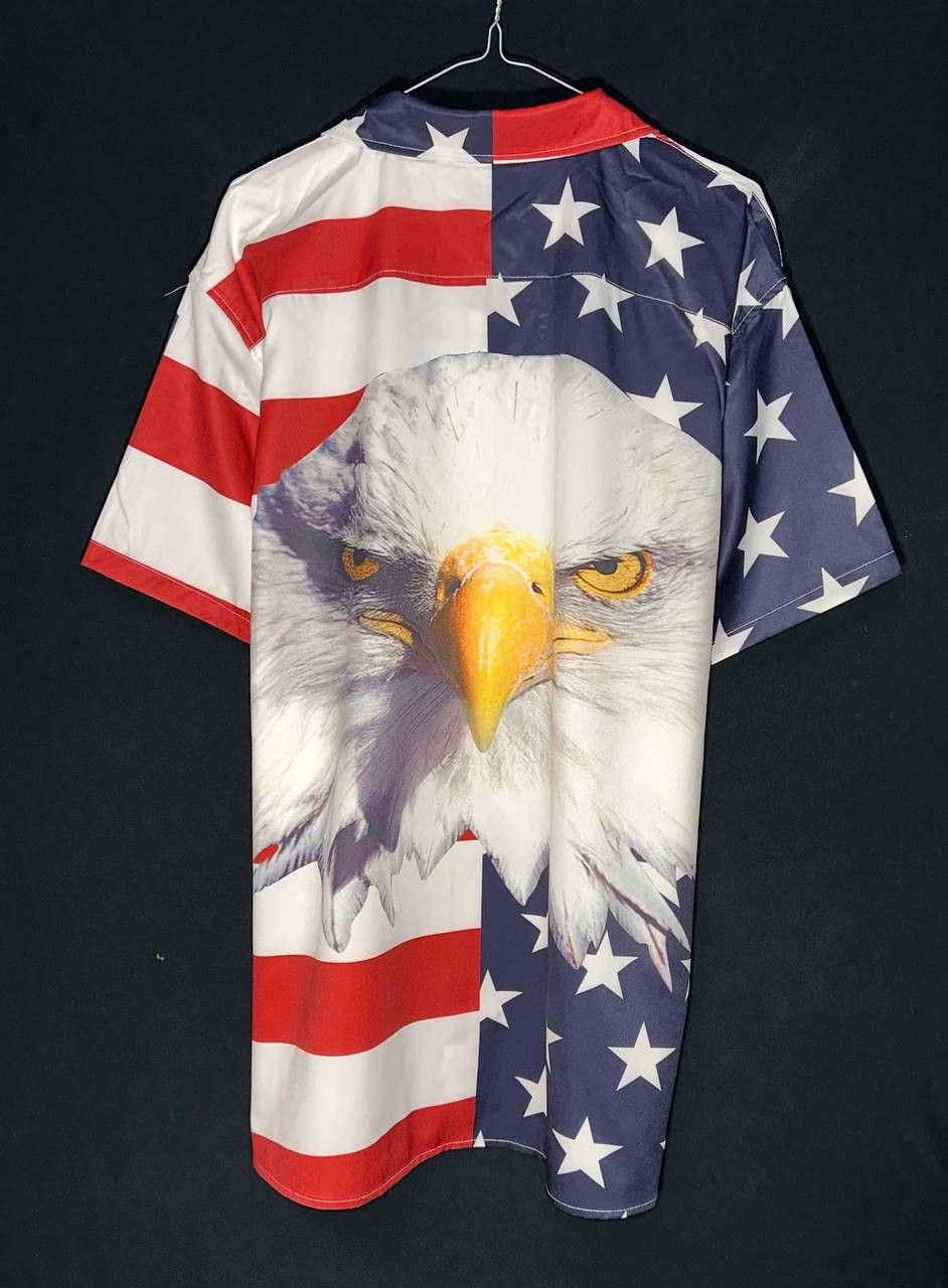 Other American flag style USA America power eagle shirt buttons up Size US XXL / EU 58 / 5 - 3 Thumbnail