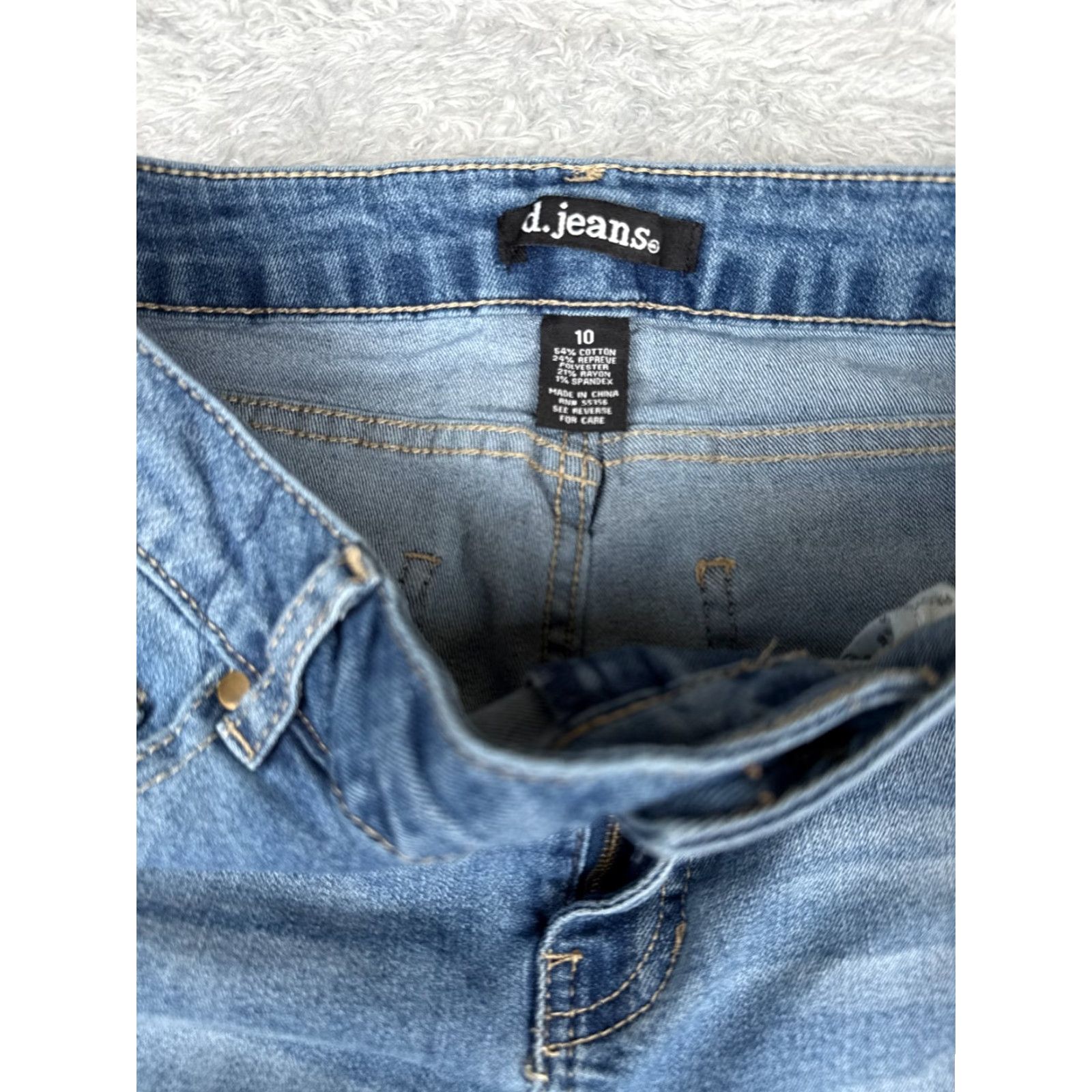 Vintage D. Jeans Women's Bootcut Jeans 10 Blue Denim Mid Rise Stretch Pockets American Classic Size 32" / US 10 / IT 46 - 6 Thumbnail