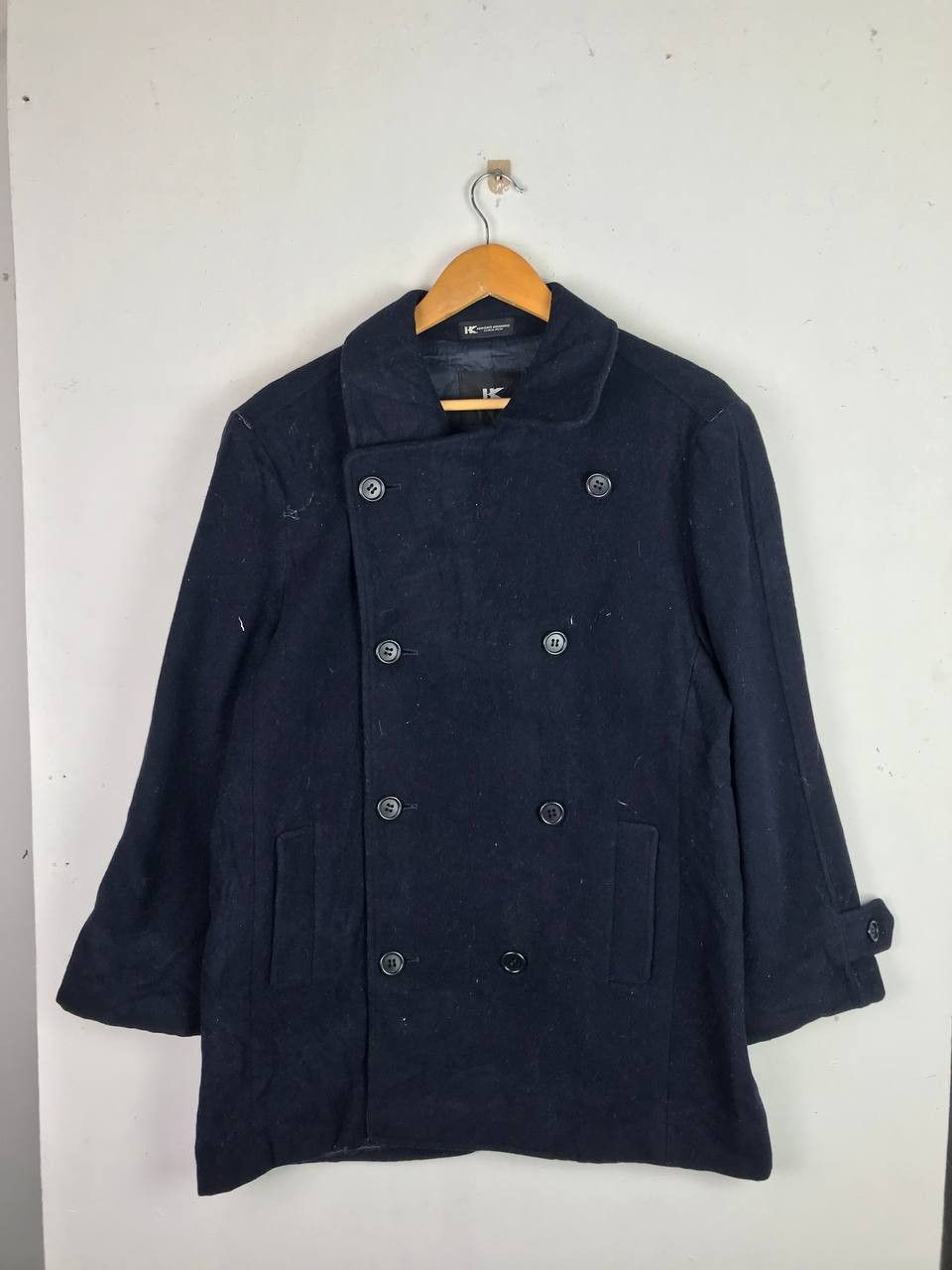 image of Hiroko Koshino Homme x Vintage 90's Hiroko Koshino School Wear Wool Jacket, Men's (Size Large)