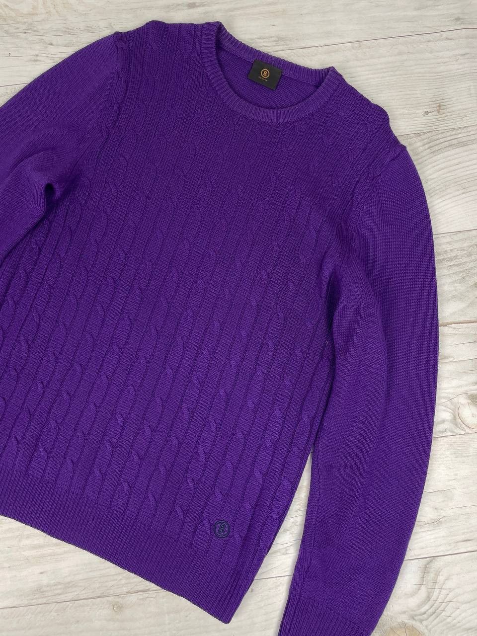 Bogner Bogner Cable Knit Wool Sweater Size US M / EU 48-50 / 2 - 2 Thumbnail