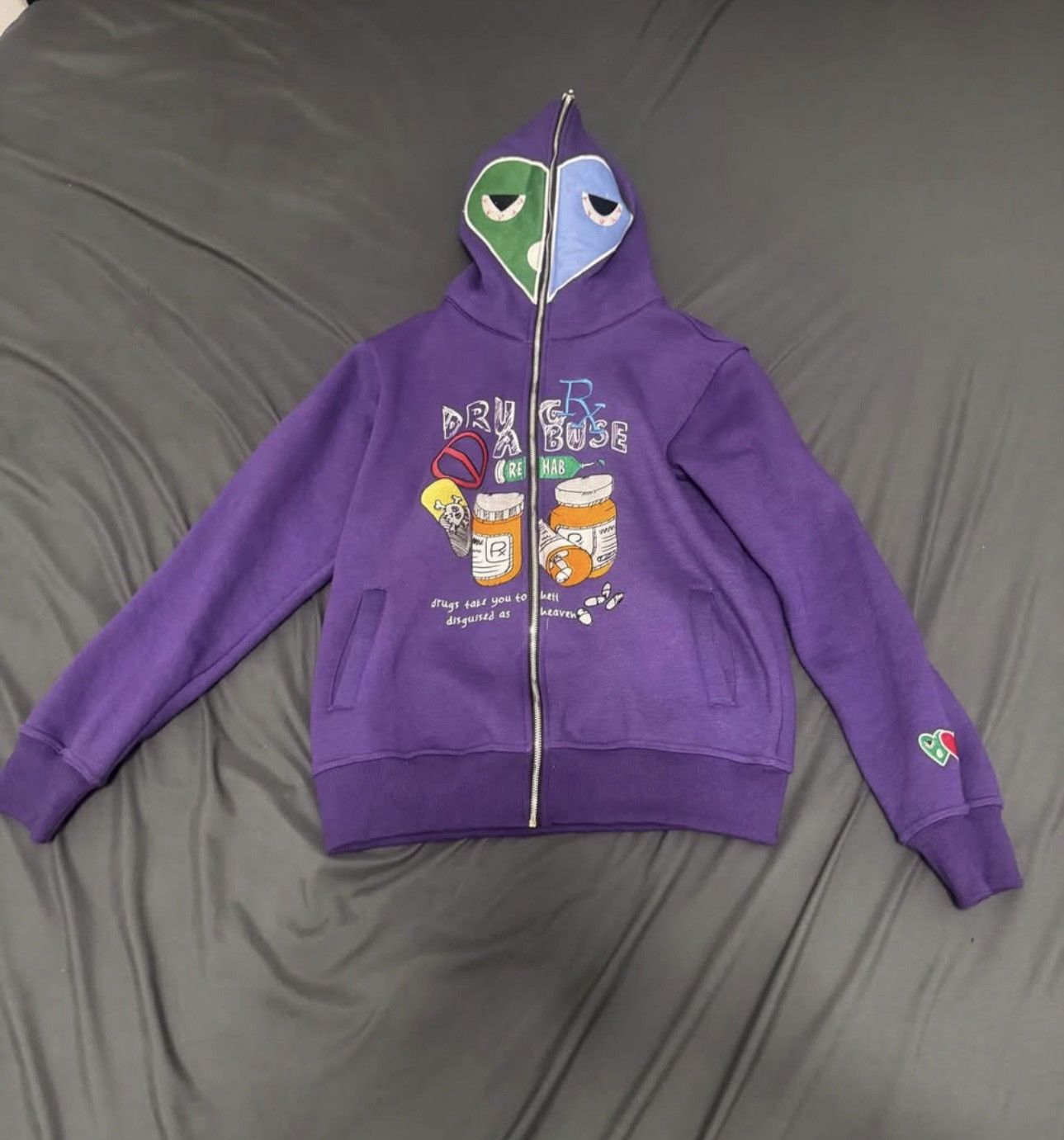 Other Luv War Drug Abuse Zip Ip Hoodie Size US M / EU 48-50 / 2 - 1 Thumbnail