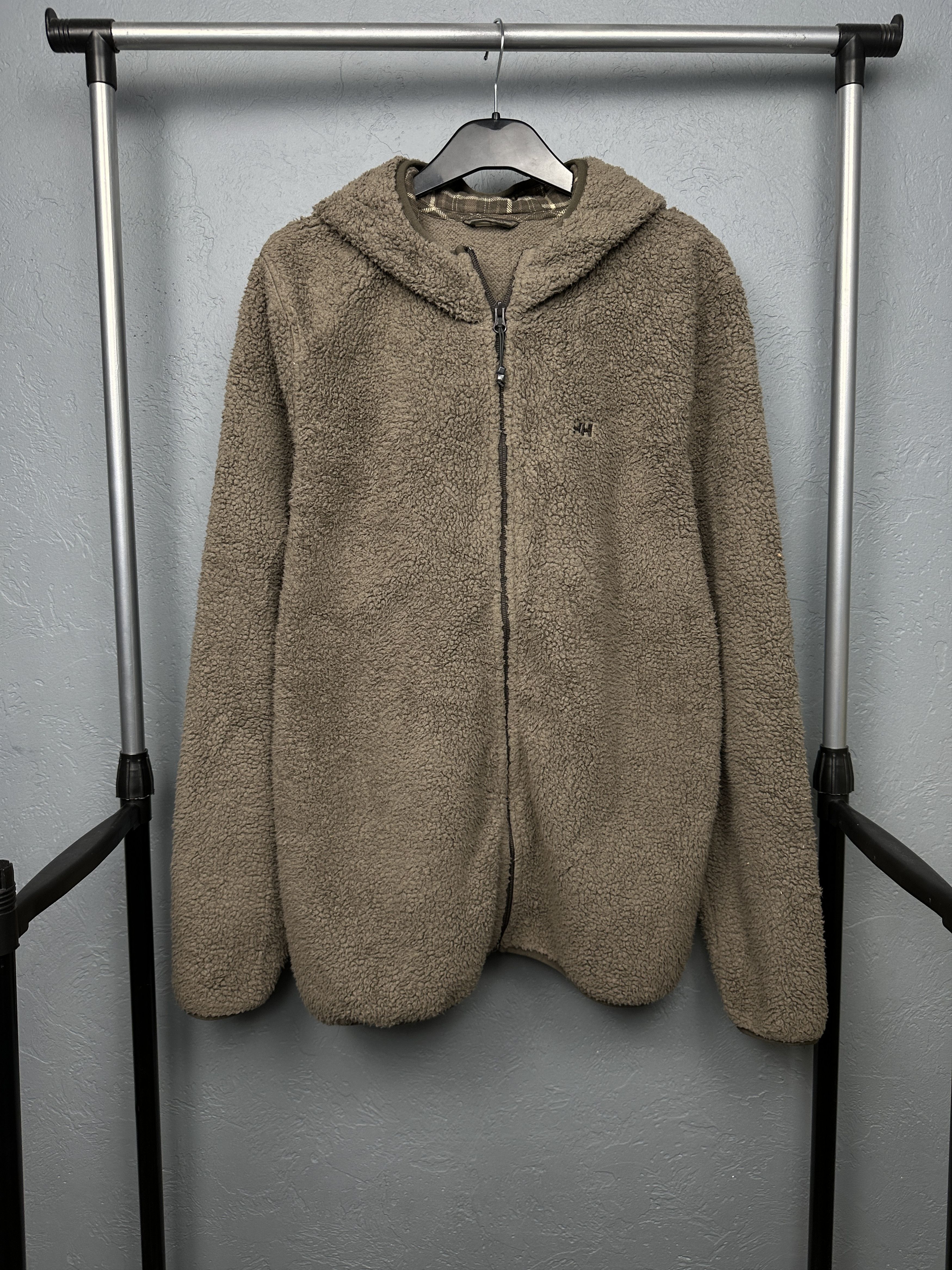 Helly Hansen Vintage Mens Teddy Sherpa Fleece Jacket Hoodie