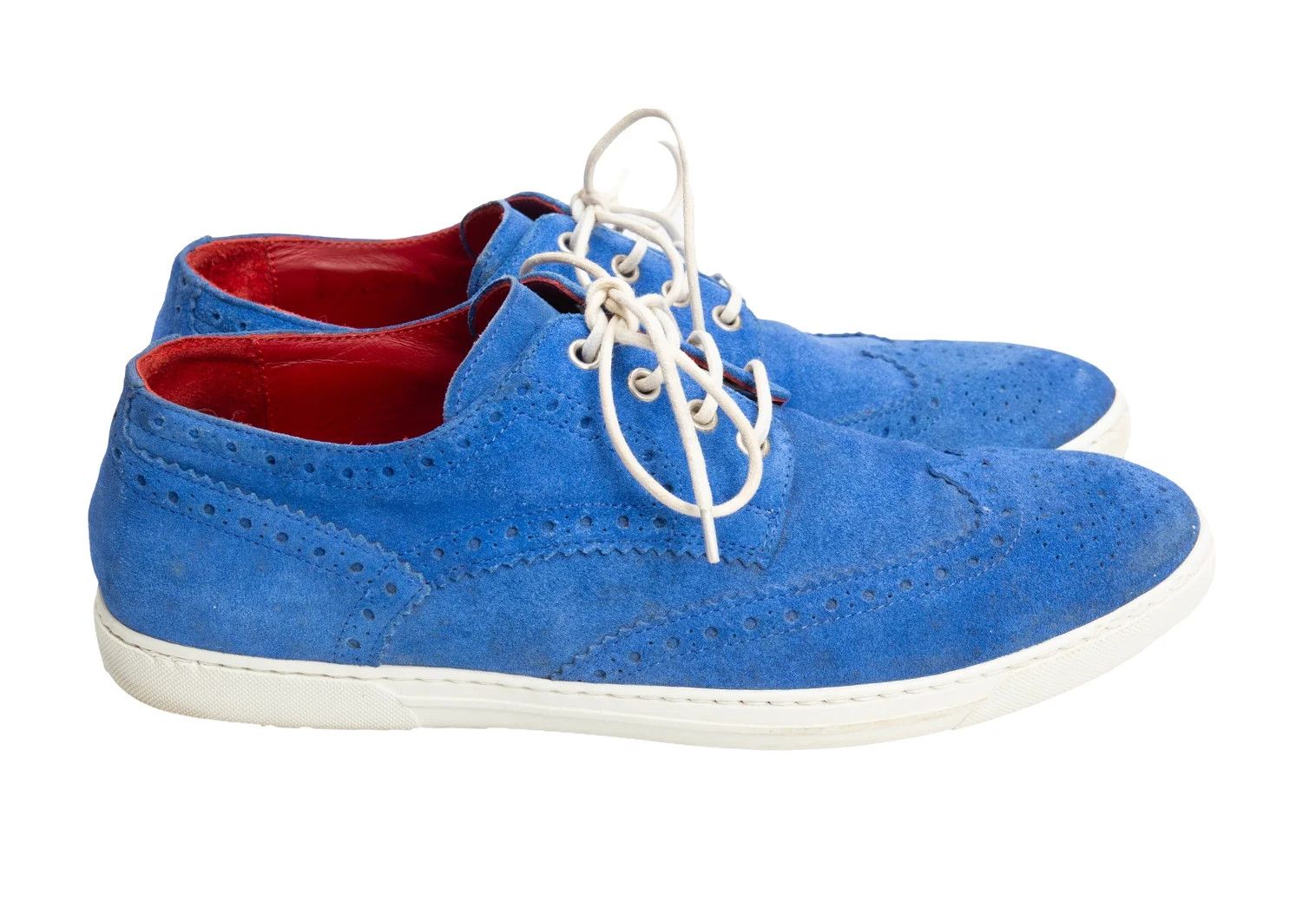 Junya Watanabe Wingtip Suede Shoes in Blue, Size XS (26) Size US 8 / EU 41 - 7 Thumbnail
