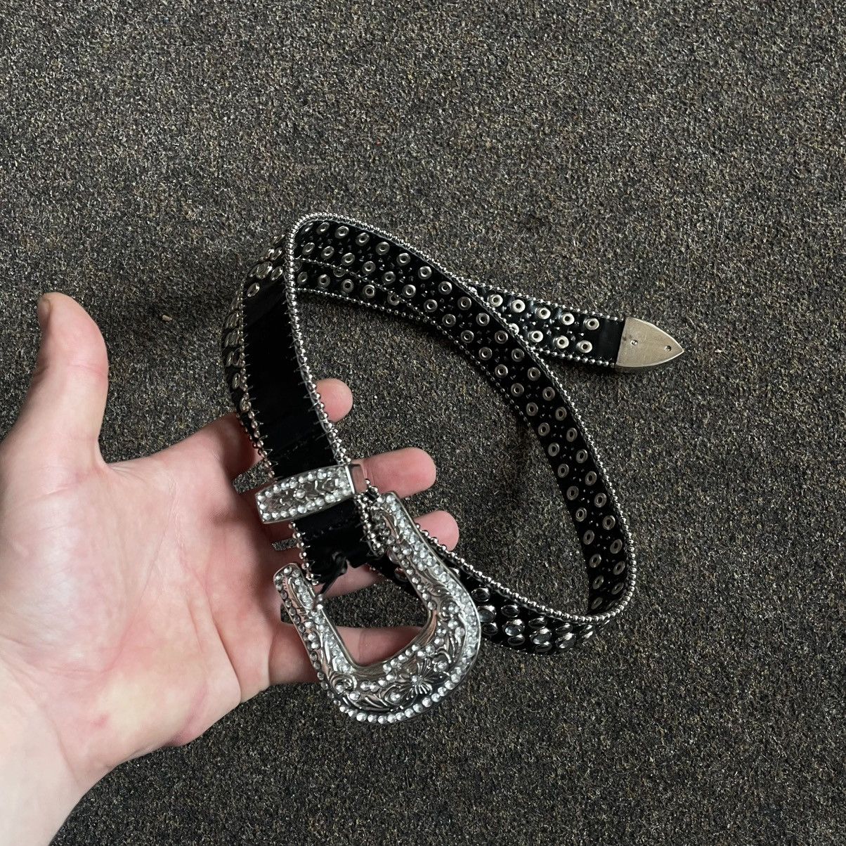 Vintage Vintage 90s Japanese Goth Alt Studded Leather Belt Logo OS Size ONE SIZE - 5 Thumbnail
