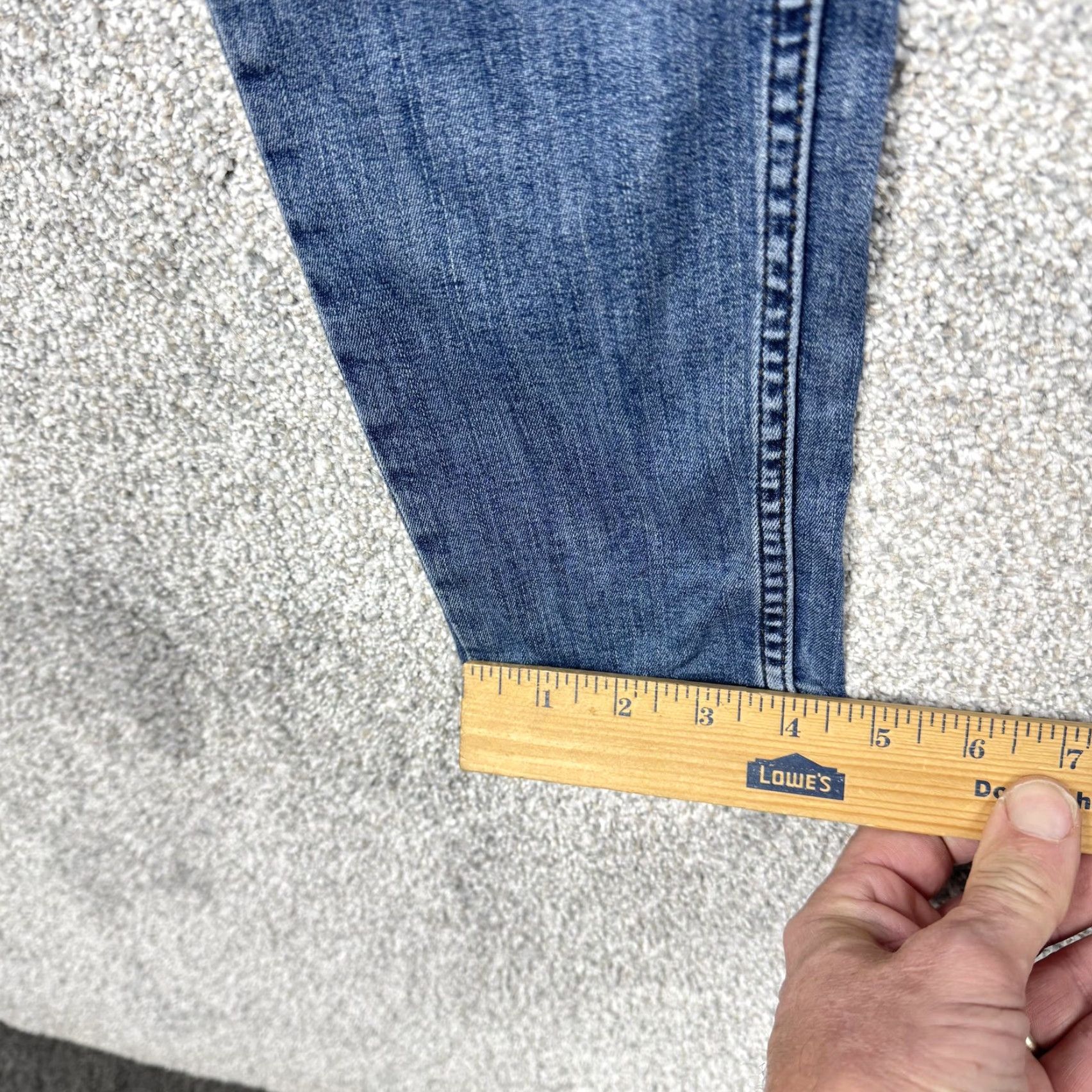 Allsaints AllSaints Mast Jeans Mens 32x28.5 Blue Skinny Low Rise Stretch Denim Casual Size US 32 / EU 48 - 3 Thumbnail
