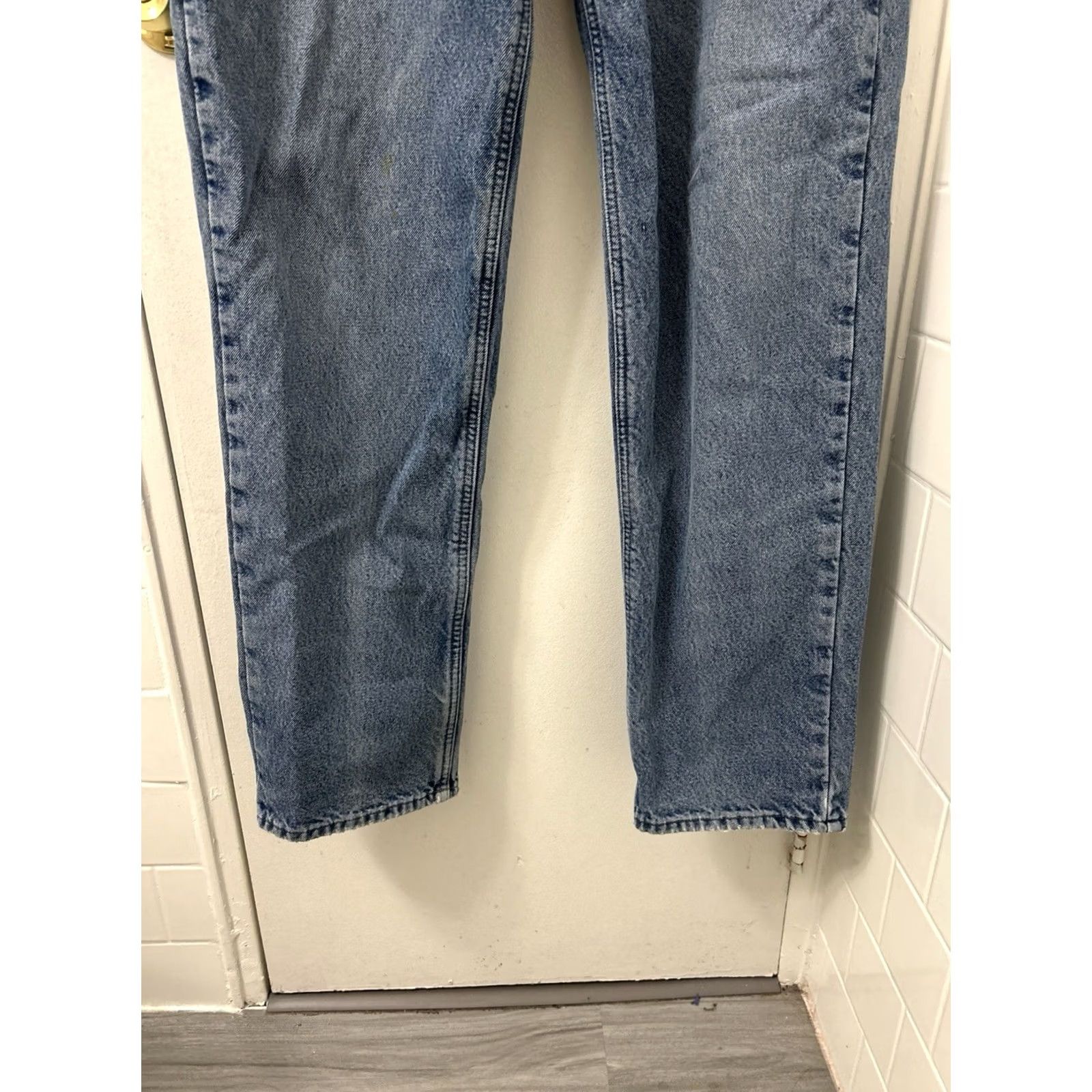 Carhartt VINTAGE Carhartt Jeans Mens 36x36 Blue Plaid Flannel Lined YKK Relaxed Fit Denim Shirt? Size US 36 / EU 52 - 3 Thumbnail
