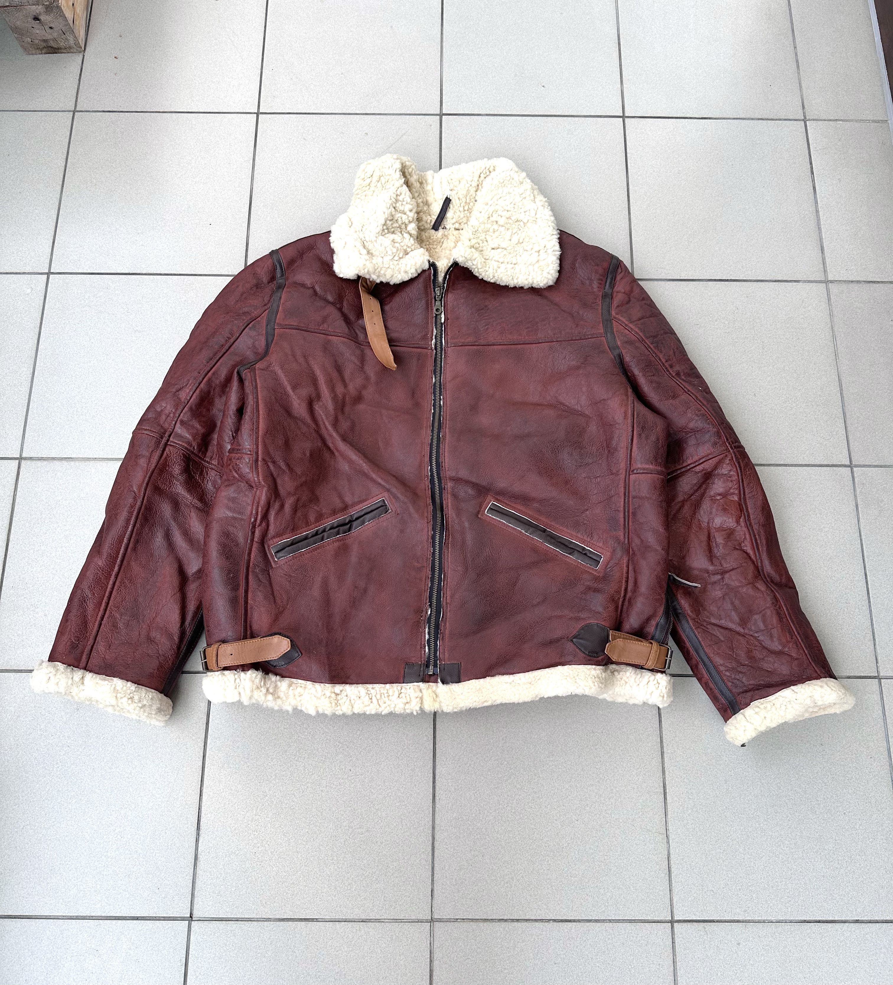 Vintage Rare Vintage Aviator leather jacket sheepskin shearling B-2 Size US XXL / EU 58 / 5 - 2 Thumbnail