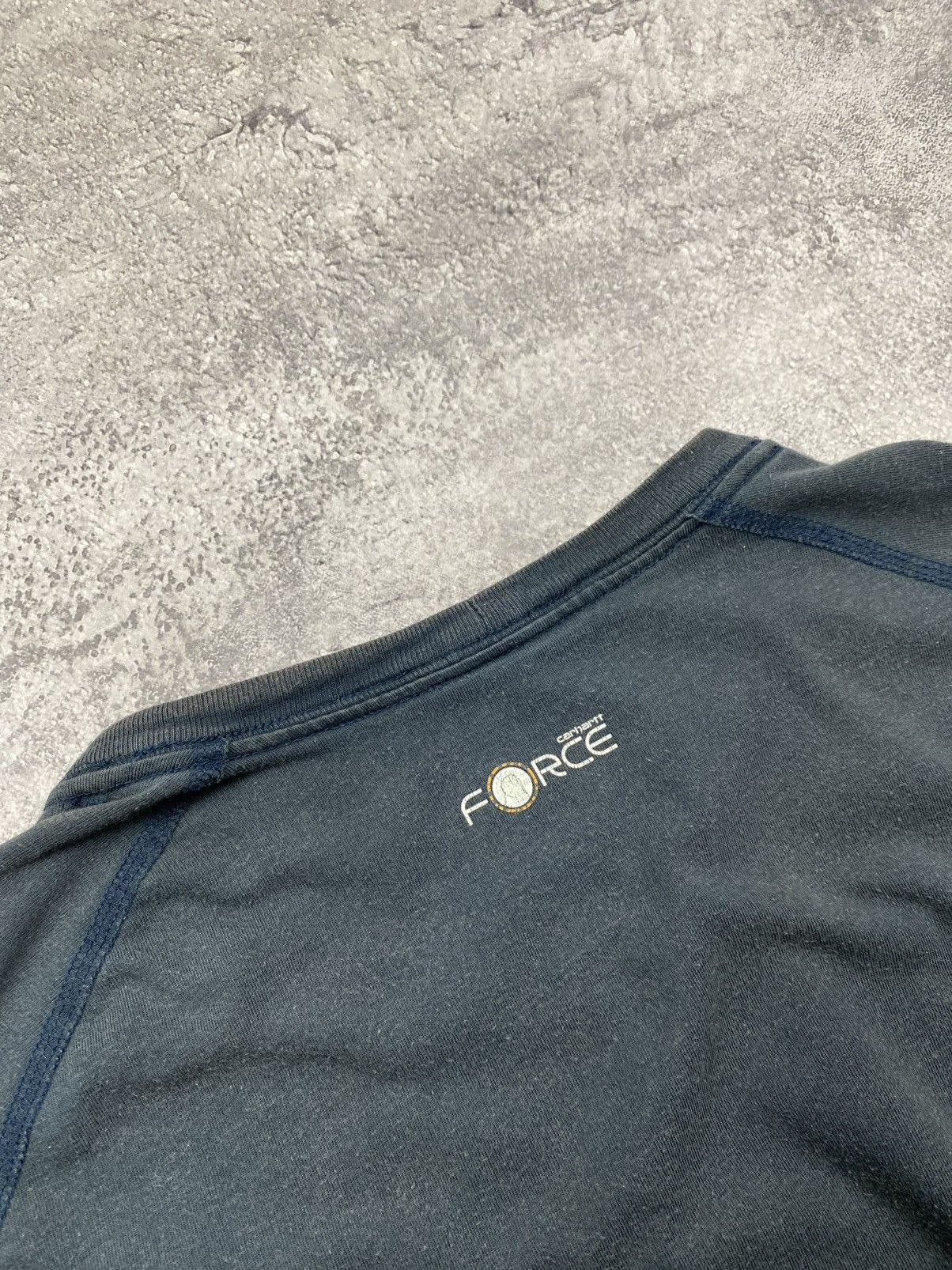 Carhartt Vintage Carhartt Longsleeve Blue Force Faded T-Shirt Tee Size US L / EU 52-54 / 3 - 16 Thumbnail