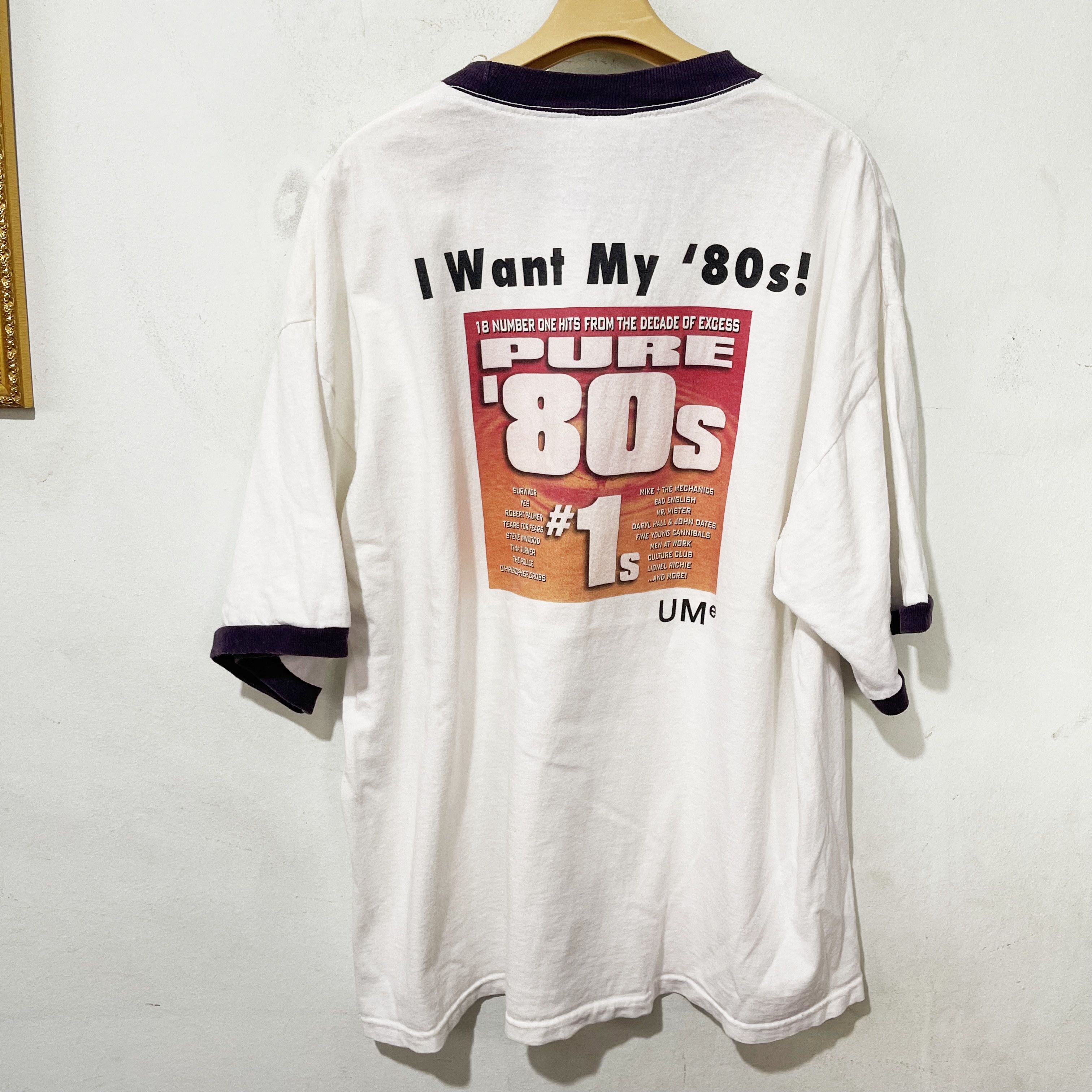 Vintage Vintage 2000s “I Want My ’80s!” Ringer T-Shirt Size US XL / EU 56 / 4 - 3 Thumbnail