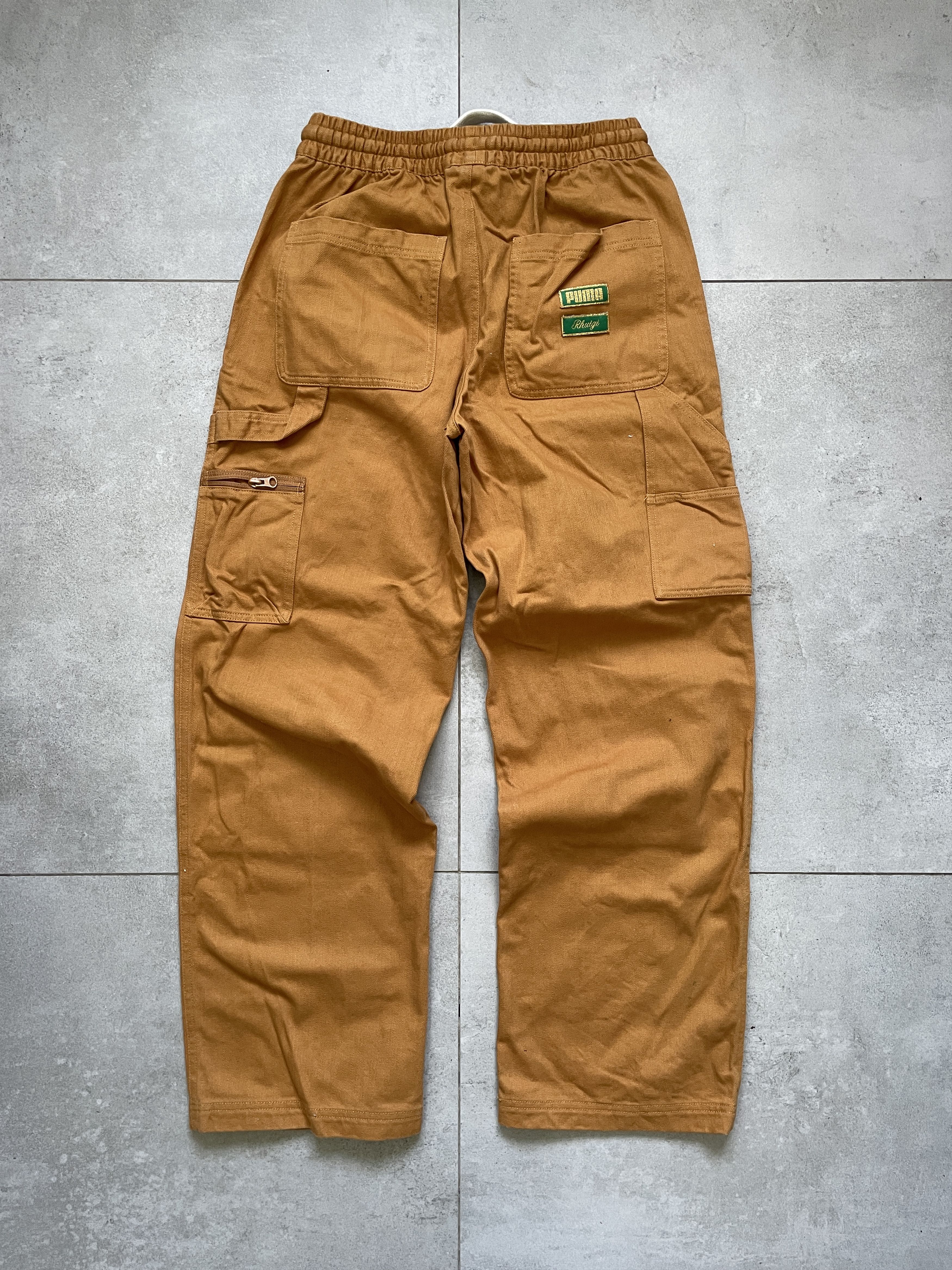 Puma × Rhude PUMA X RHUDE WIDE LEG CARPENTER DOUBLE KNEE BROWN JEANS Size US 30 / EU 46 - 2 Thumbnail
