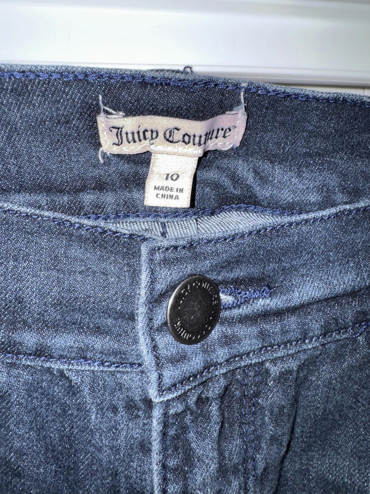 Juicy Couture Jeans Juicy Couture Women's 10 Distressed Rhinestone Patch Jeans Size 32" / US 10 / IT 46 - 3 Thumbnail