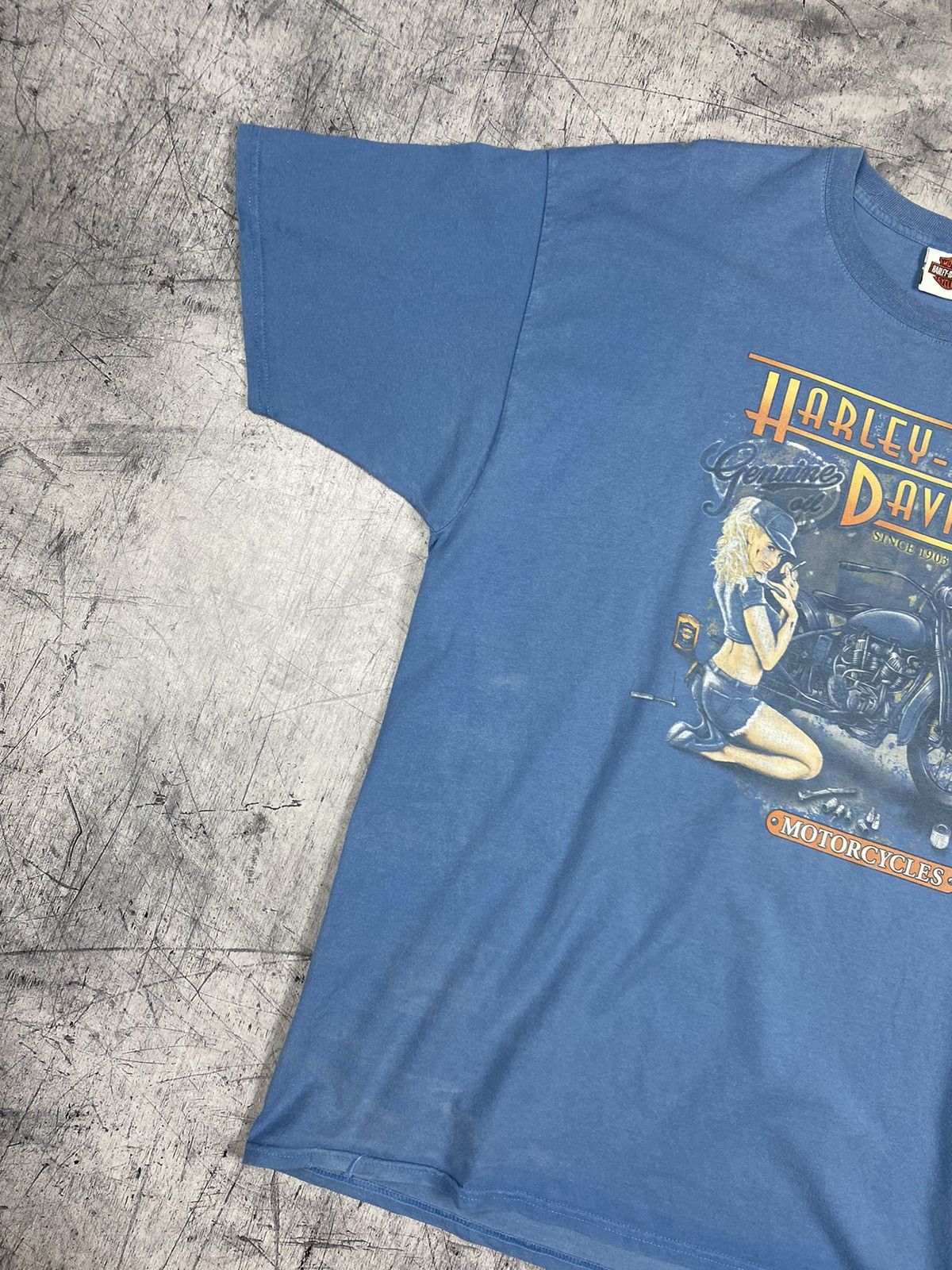 Harley Davidson × Vintage Vintage Harley Davidson 2005 Biker Tee T Shirt Size US XXL / EU 58 / 5 - 3 Thumbnail