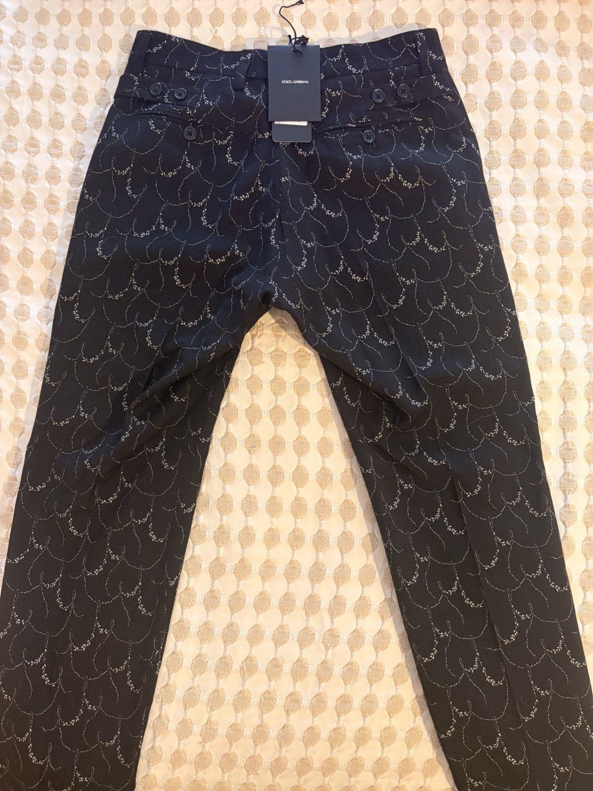 Dolce & Gabbana Dolce & Gabbana Embroidered Wool Pants Size US 28 / EU 44 - 9 Thumbnail
