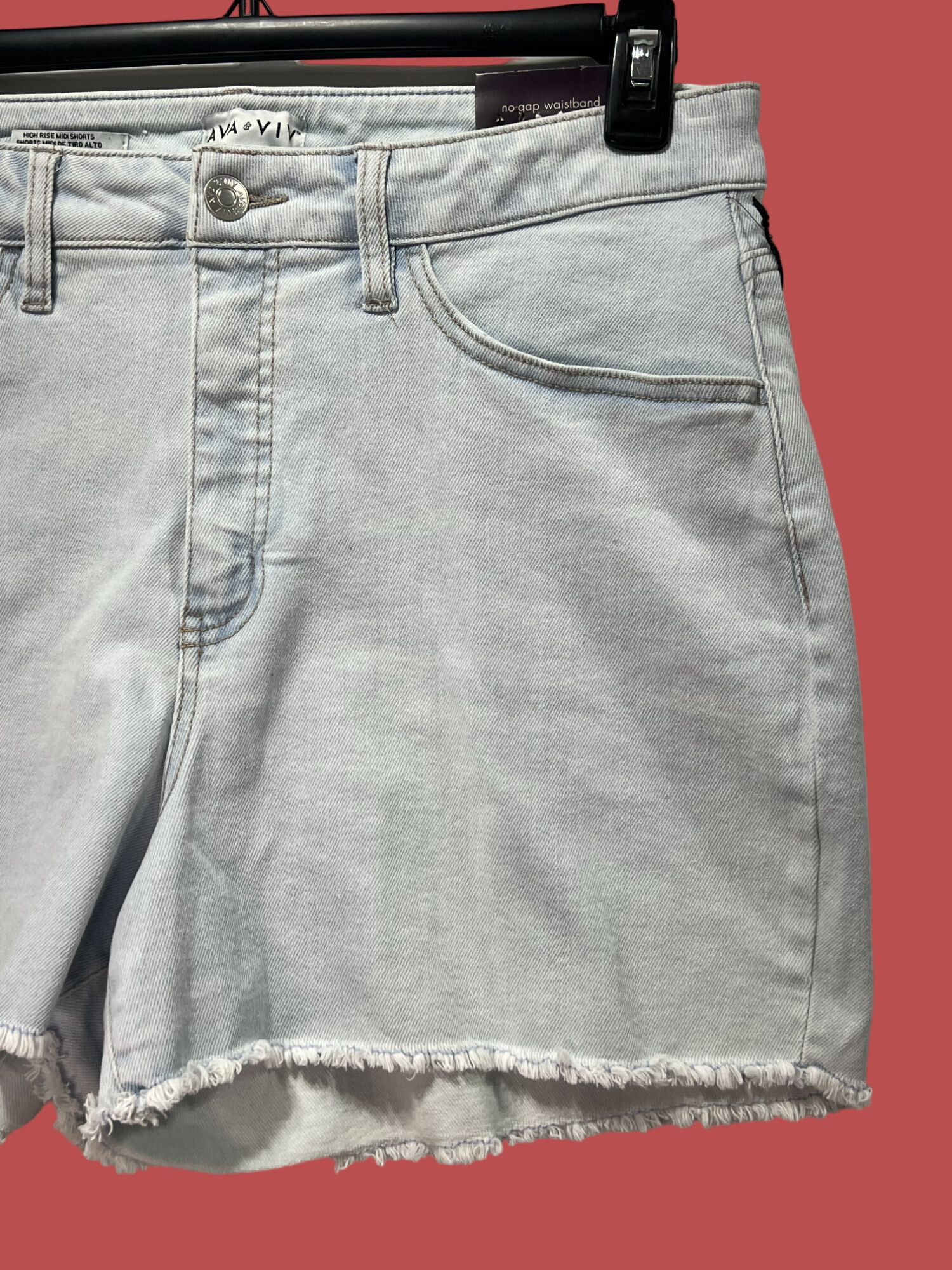 Other Ava & Viv - Women's High - Rise Denim Shorts - Light Blue - Size 38" / US 16 / IT 52 - 14 Thumbnail