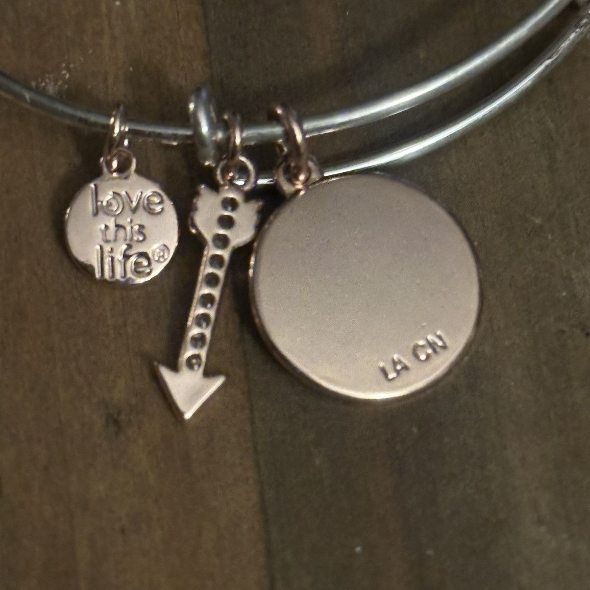 Other Love this Life two tone adjustable bangle Love bracelet Size ONE SIZE - 2 Thumbnail