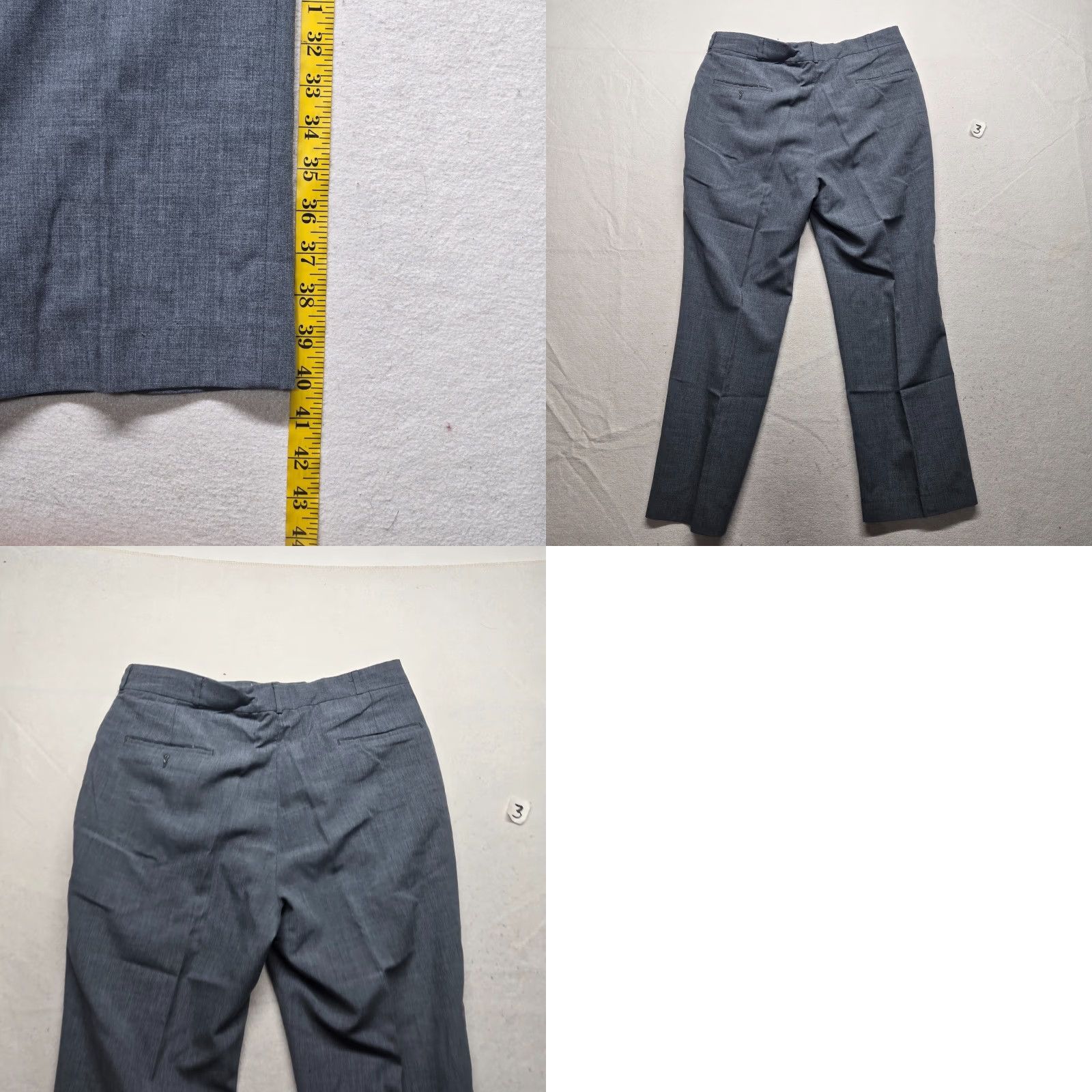 Vintage Dress Pants Gray Solid Classic Fit Flat Front Adult Men 34x28 Pants Gray Solid Classic Fit Flat Front United States 34 Mens Size US 34 / EU 50 - 8 Thumbnail