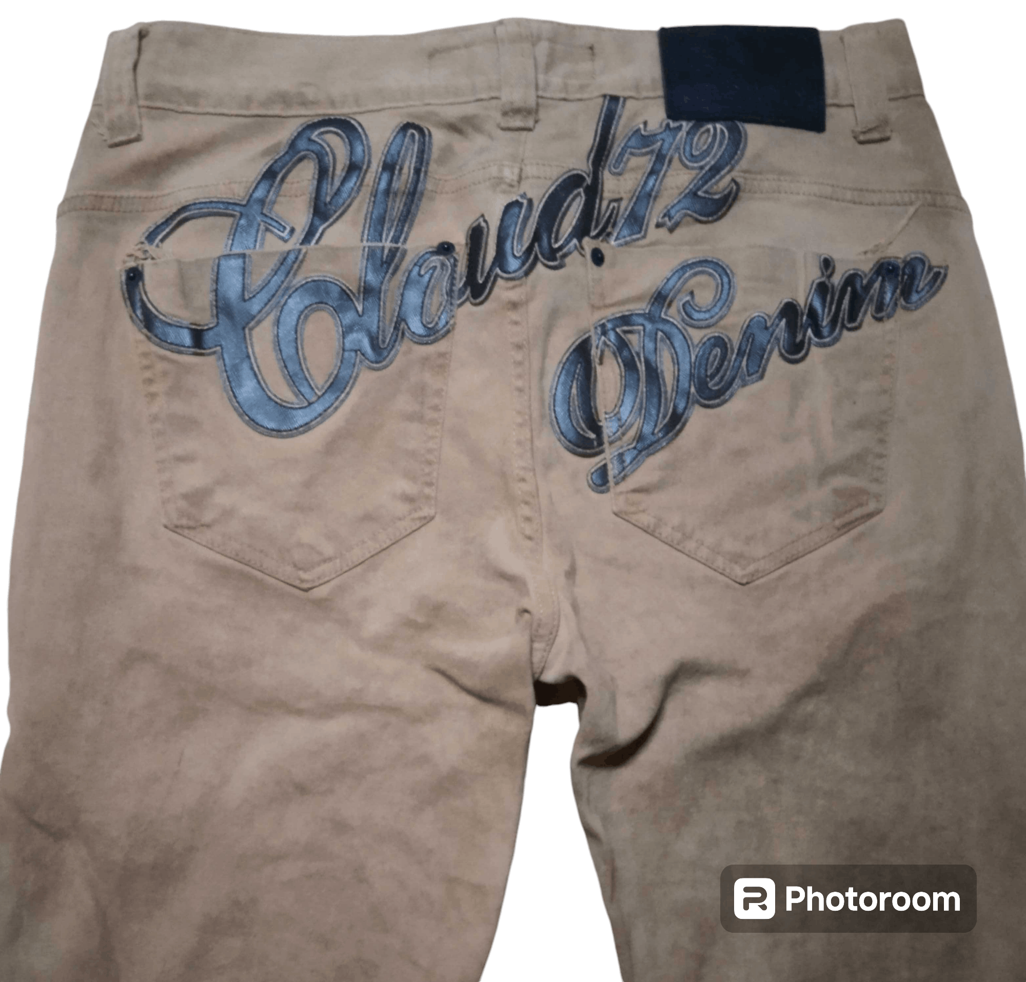 Japanese Brand Cloud 72 Denim Pants Beige (oil coated) Size US 34 / EU 50 - 2 Thumbnail