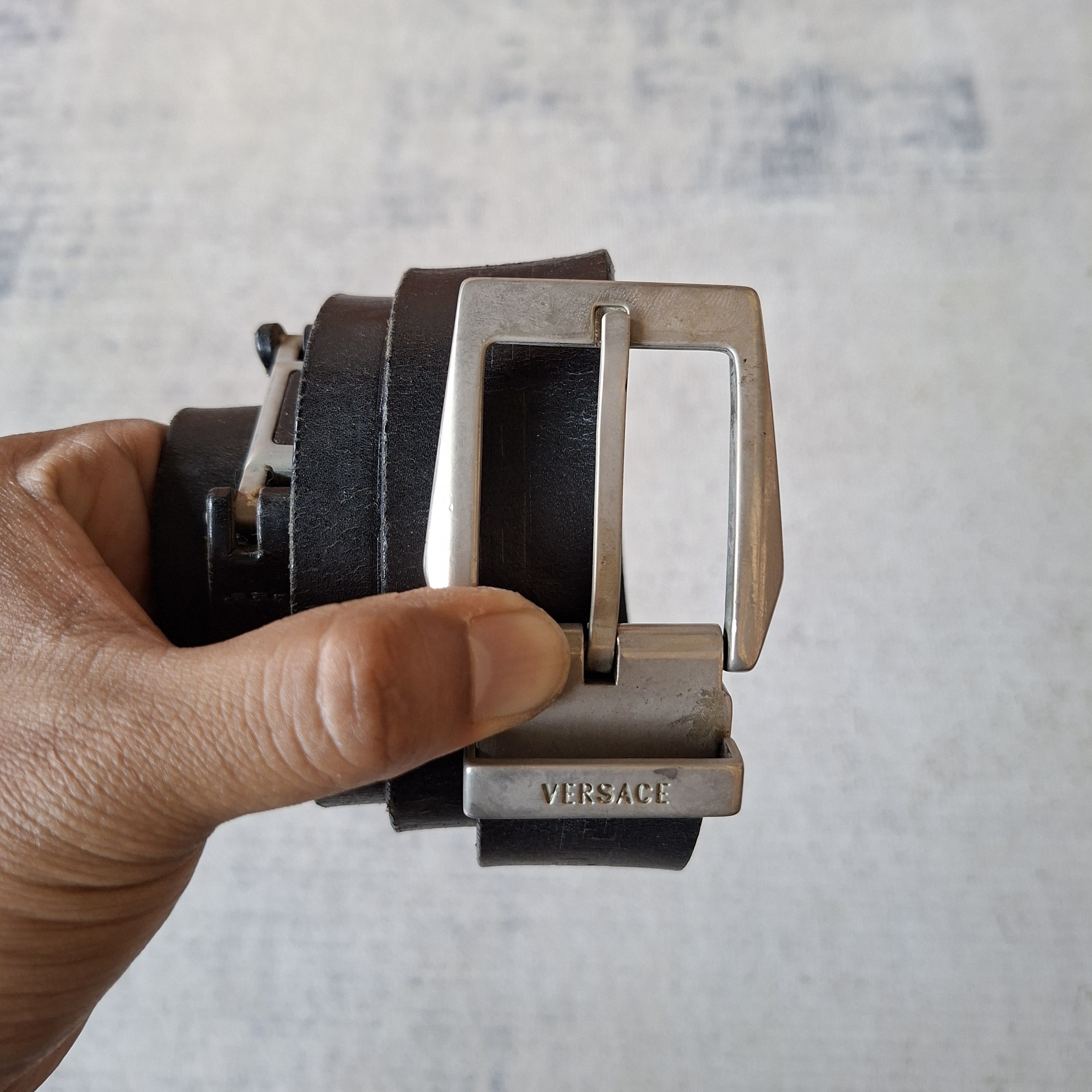 Versace 🧱 Gianni versace madusa logo connection leather belt Size ONE SIZE - 5 Thumbnail