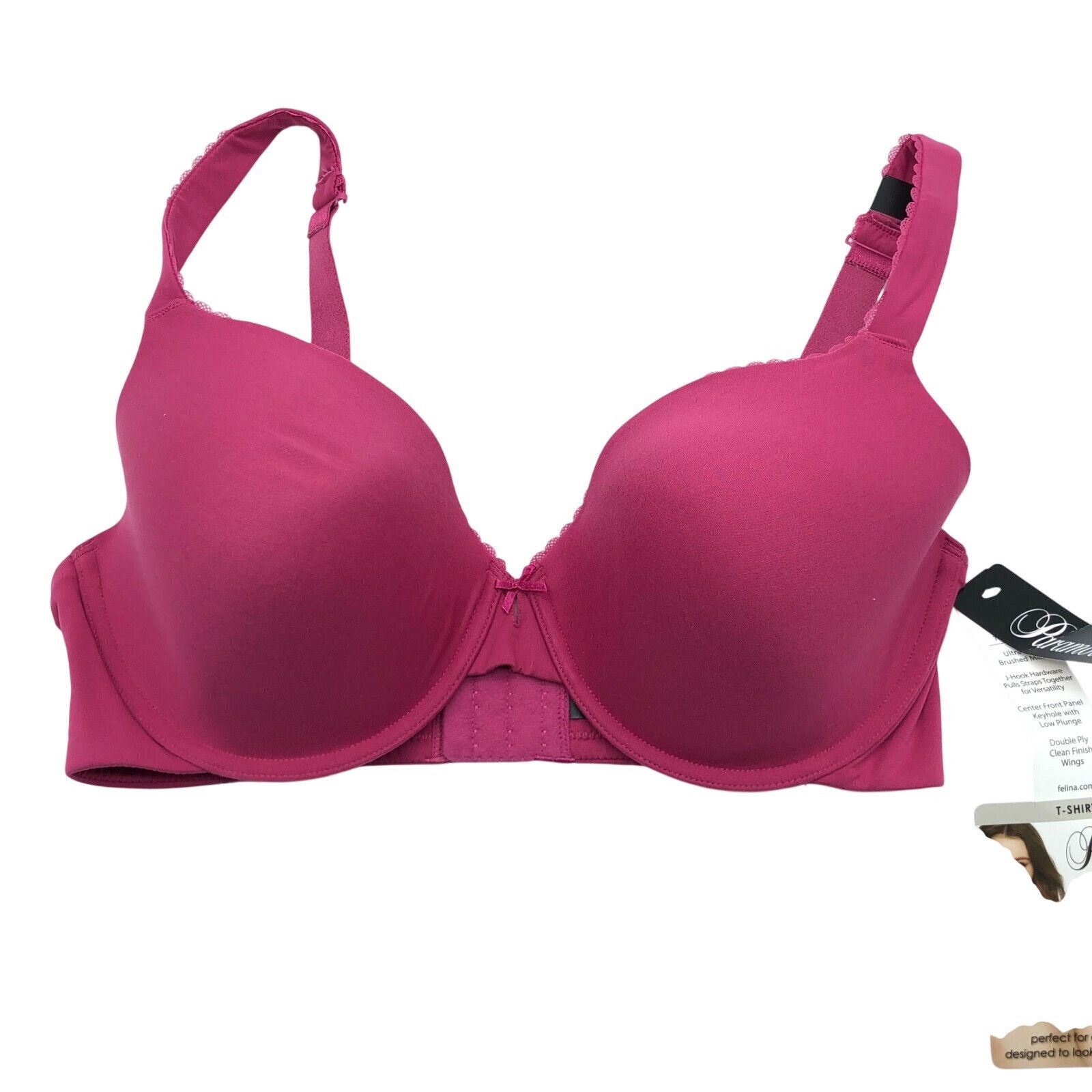 Other Paramour Sensational Bra Full Figure T Shirt Keyhole Pink Si Size ONE SIZE - 1 Thumbnail