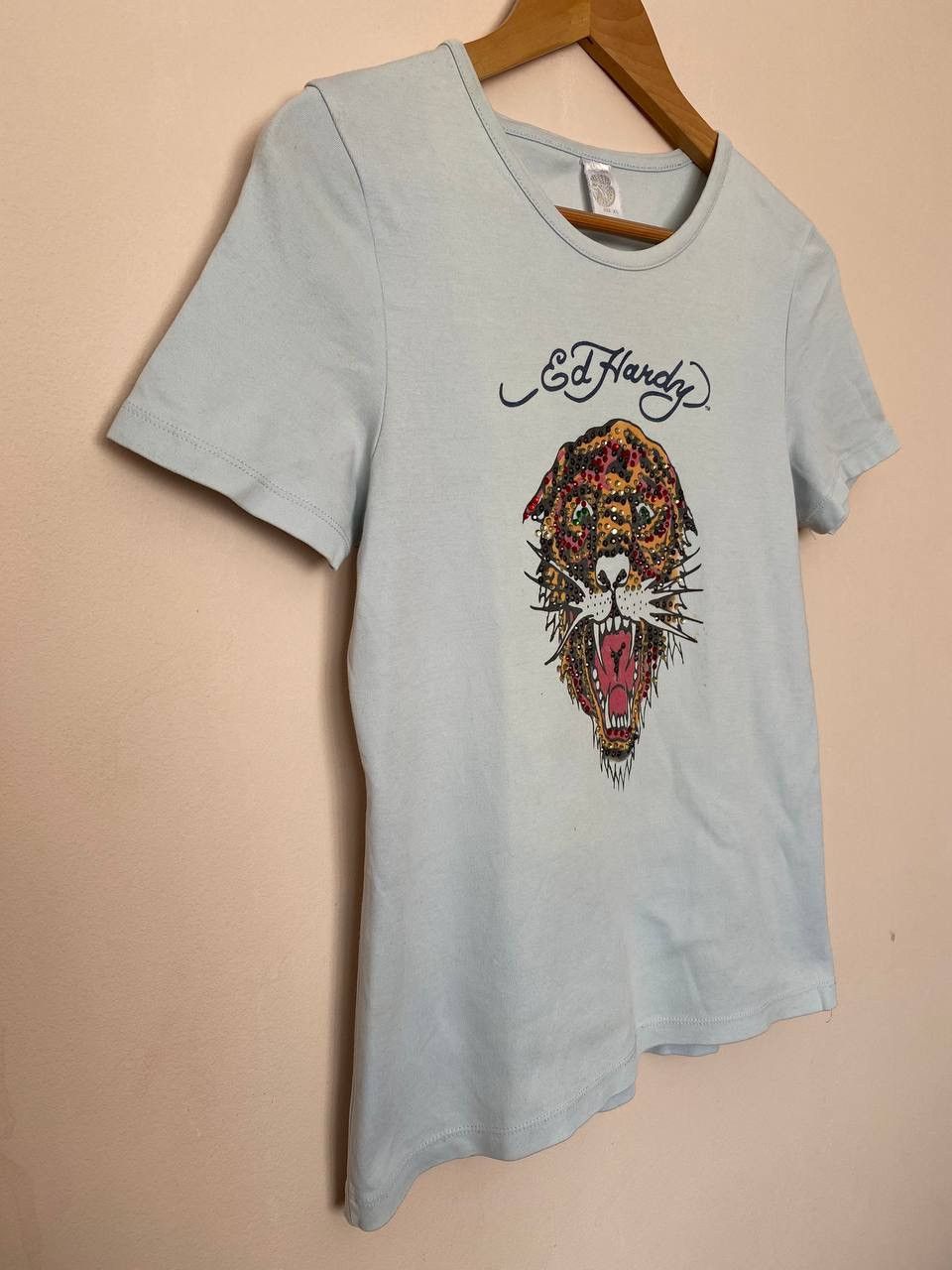 Christian Audigier × Ed Hardy × Vintage Ed Hardy Tiger Women’s T-Shirt – Vintage Y2K Style Size XL / US 12-14 / IT 48-50 - 3 Thumbnail