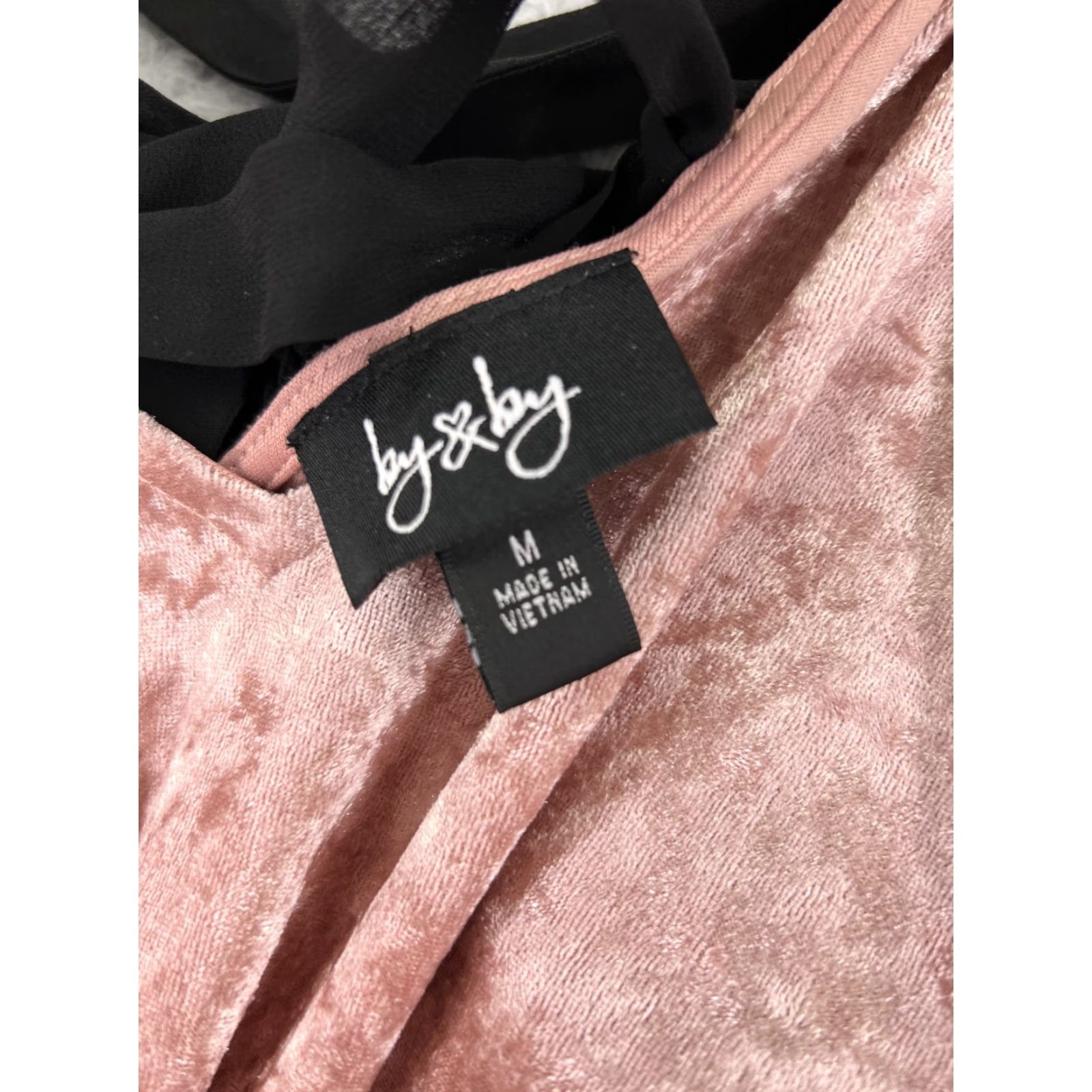 Vintage VINTAGE ByxBy Dress Womens Pink 90s Mini 3/4 Sleeve V-Neck Polyester Size M / US 6-8 / IT 42-44 - 3 Thumbnail