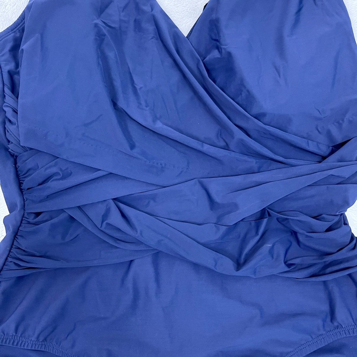 Lands' End Lands End SlenderSuit Tummy Control Wrap Swimsuit Blue 22W Size 3XL / US 20-22 - 3 Thumbnail