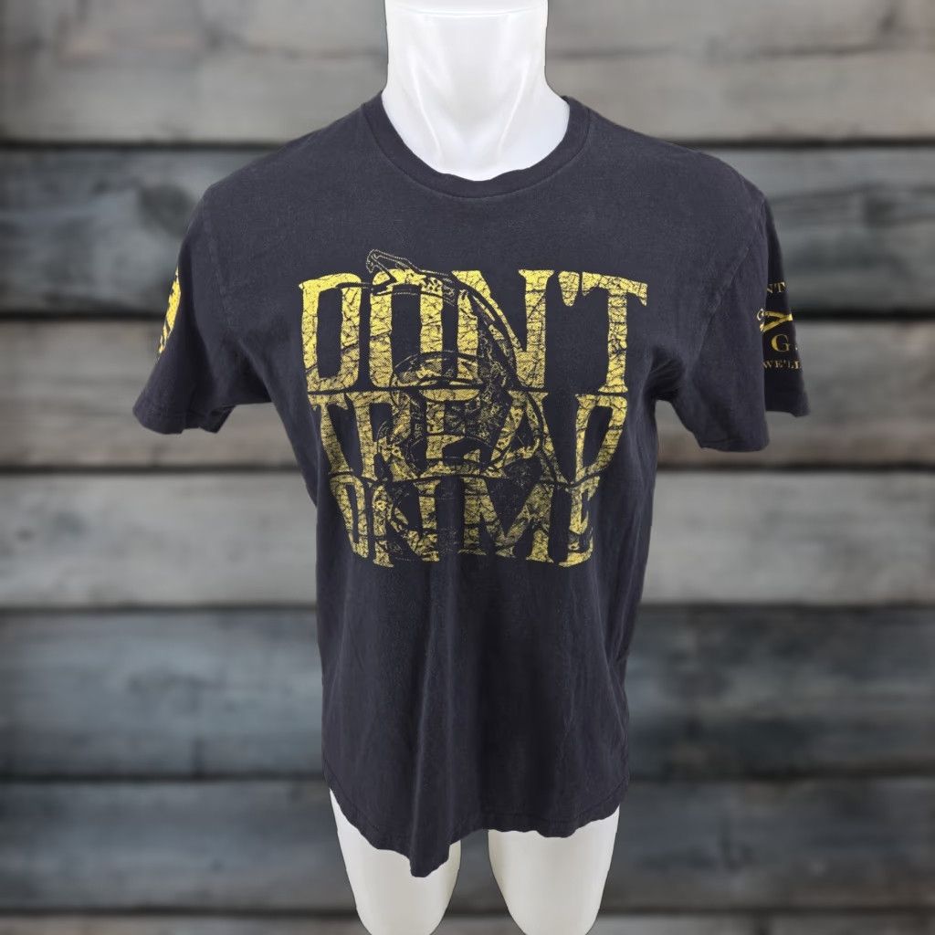 Vintage Grunt Style T Shirt Large "Don't Tread on Me" Black and Yellow Mens T-Shirt L Black Snake Size US L / EU 52-54 / 3 - 1 Thumbnail