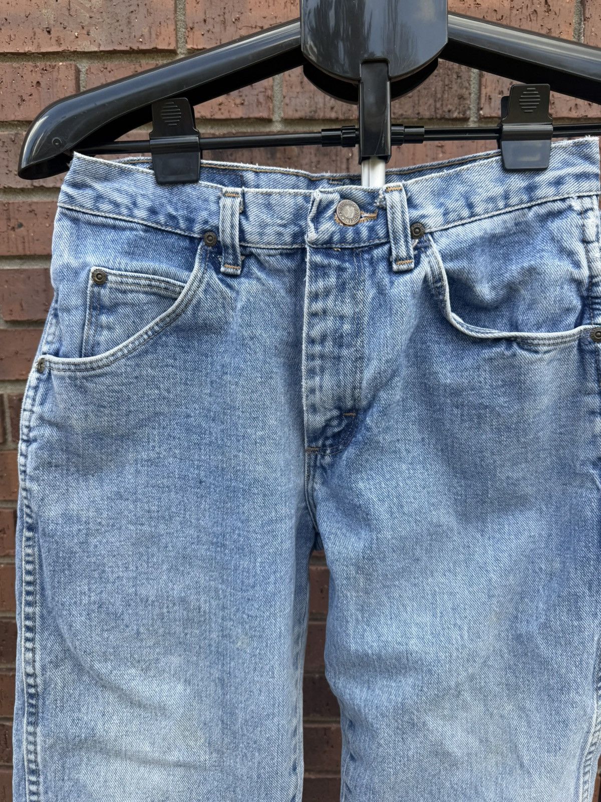Wrangler Vintage 90s Wrangler Authentic Jeans Altered to Cropped Size 29" - 3 Thumbnail